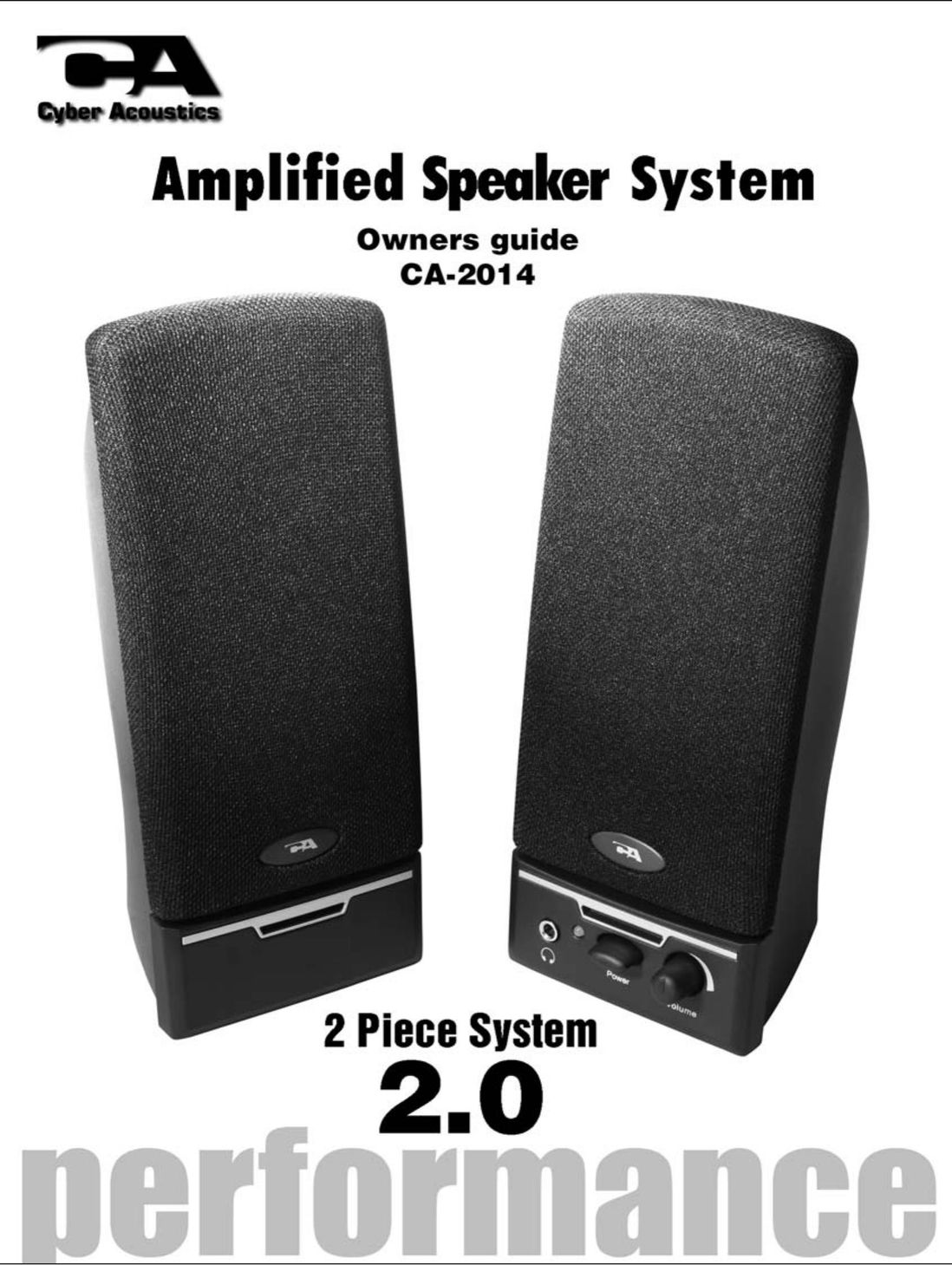 Cyber Acoustics CA-2014 Speaker System User Manual