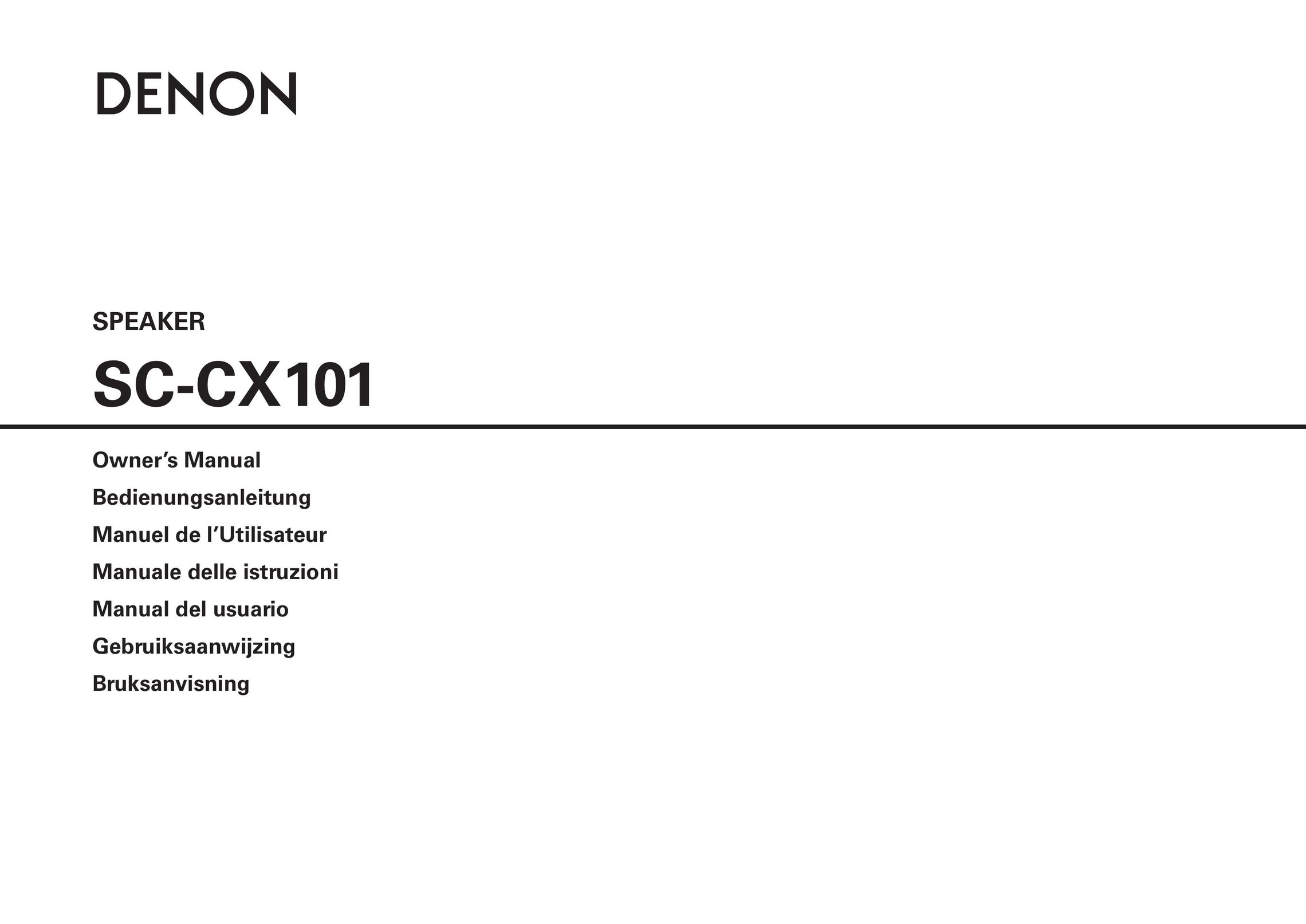 Denon SC-CX101 Speaker System User Manual