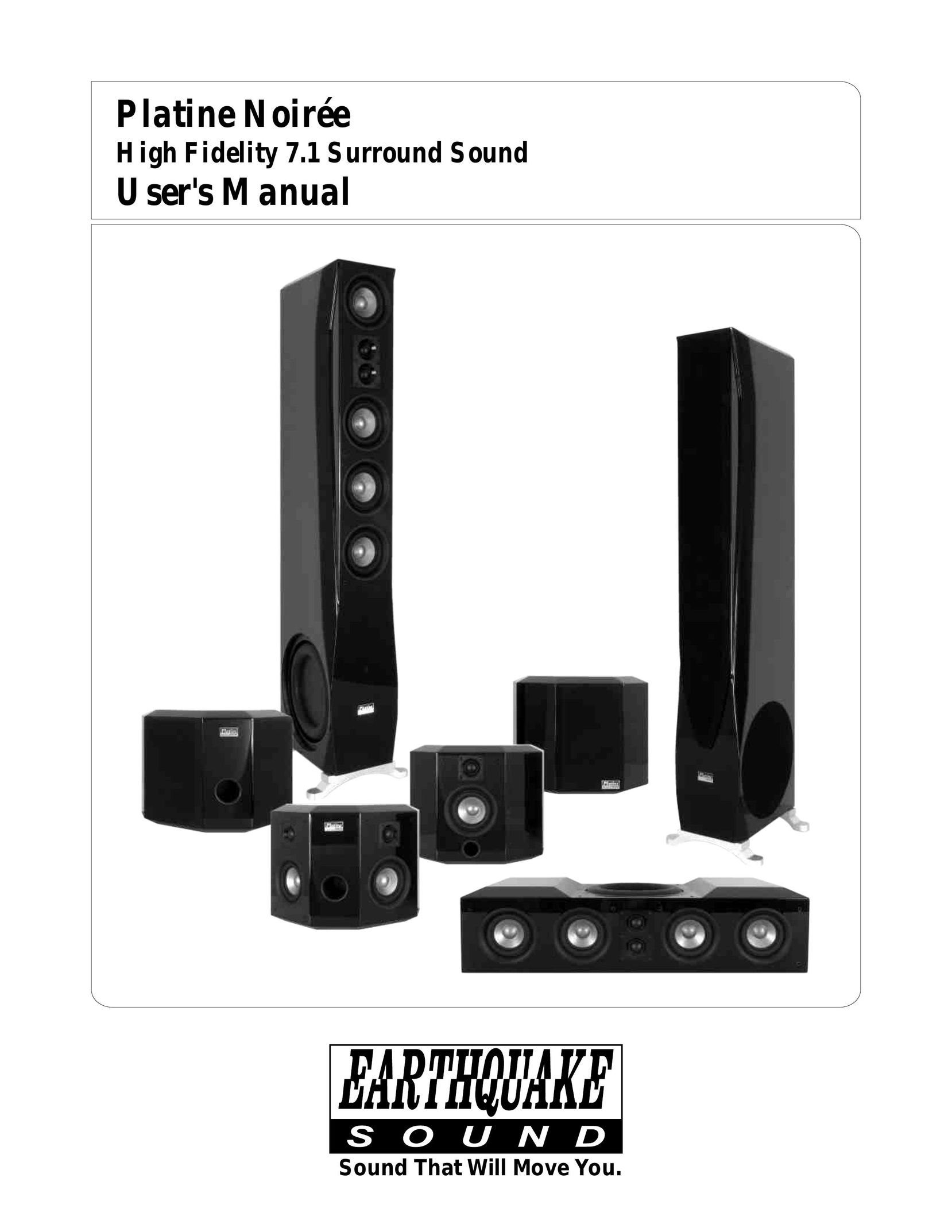 Earthquake Sound Platine Noiree Speaker System User Manual