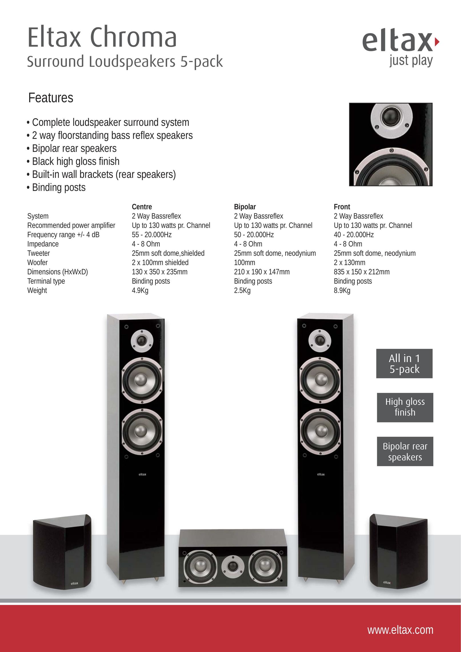 Eltax Chroma Speaker System User Manual