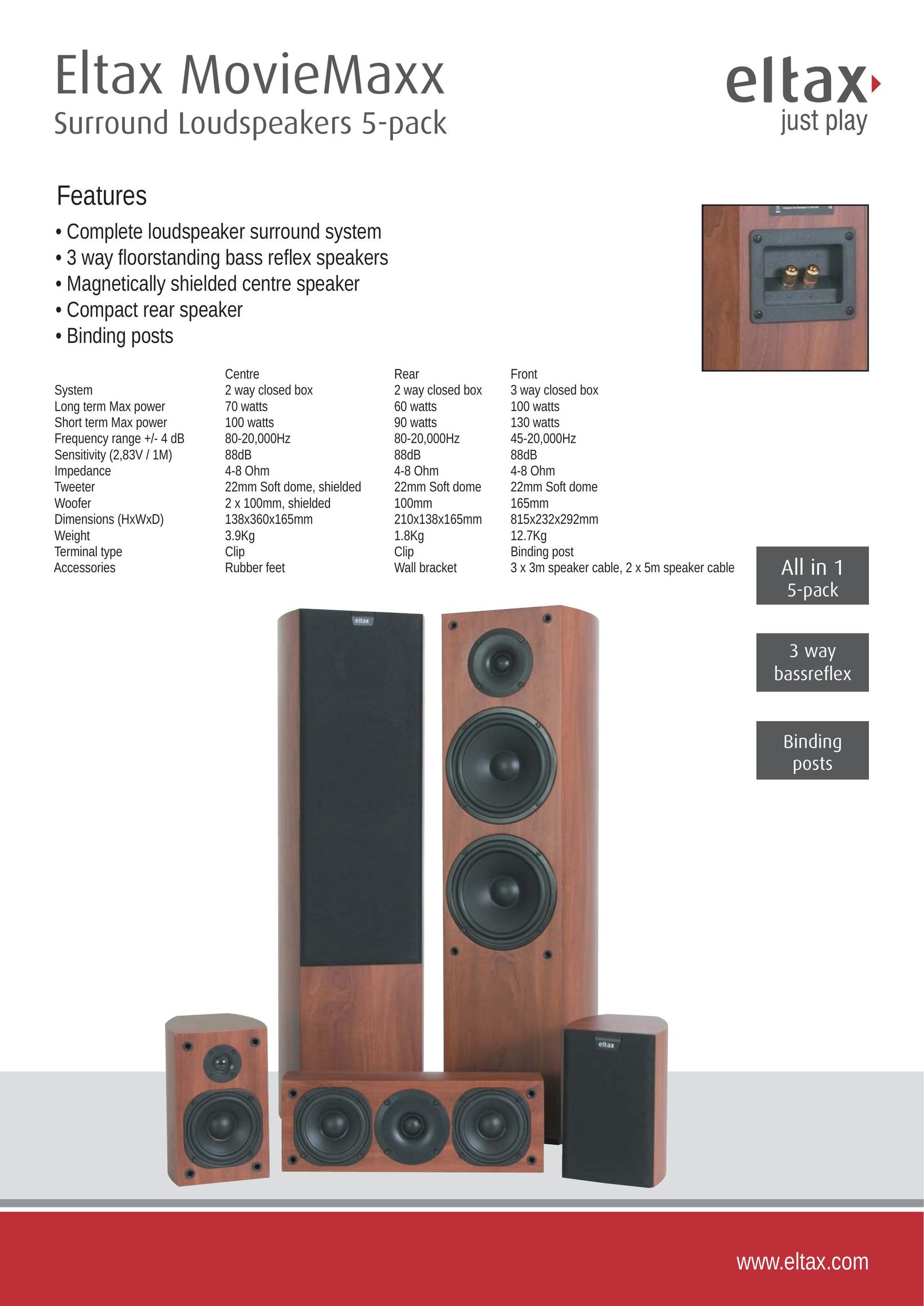 Eltax MovieMaxx Speaker System User Manual