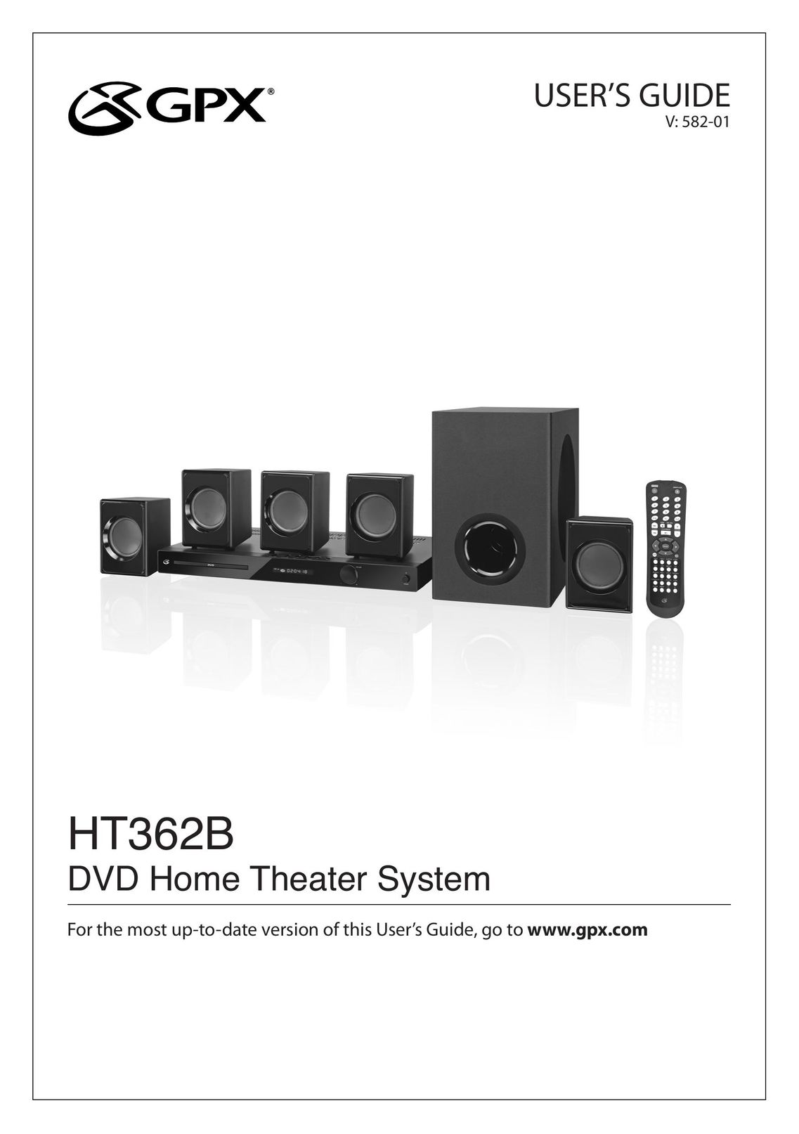 GPX HT362B Speaker System User Manual
