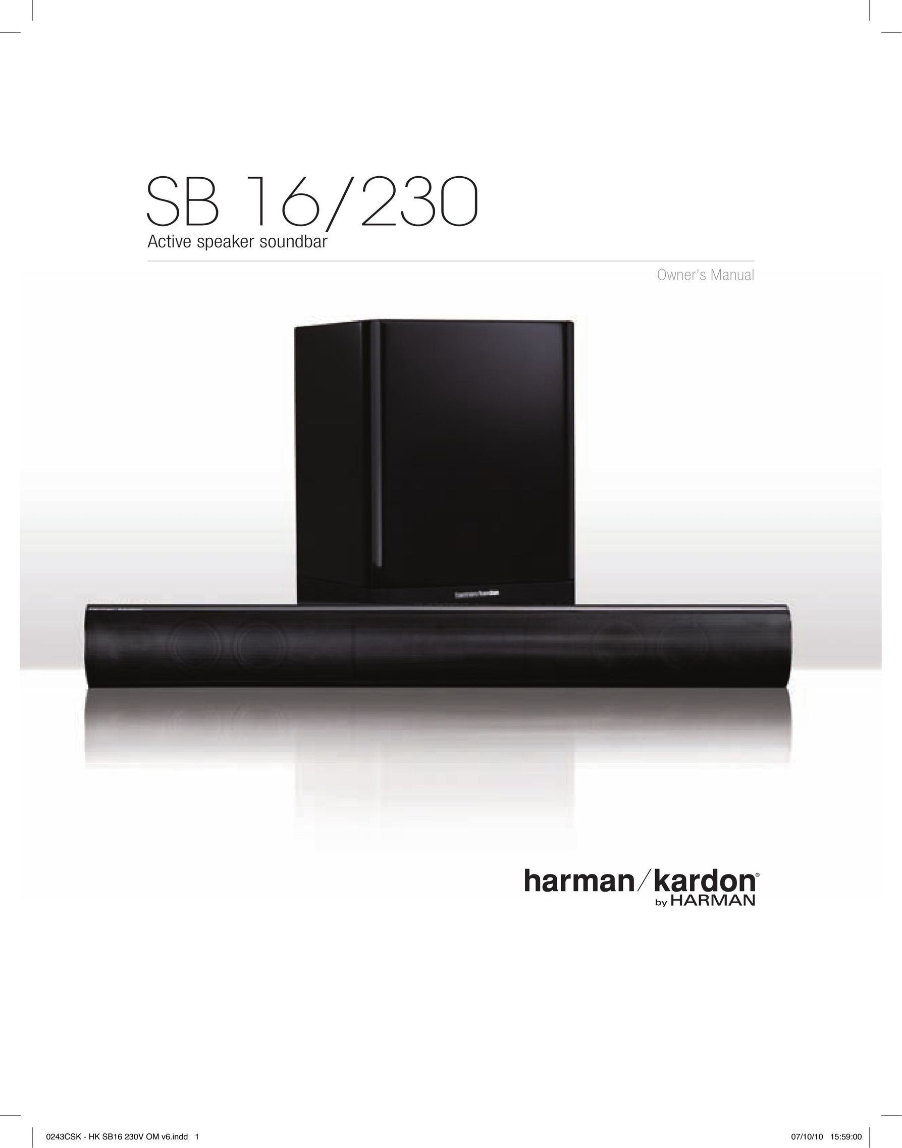 Harman-Kardon HKSB16BLK Speaker System User Manual