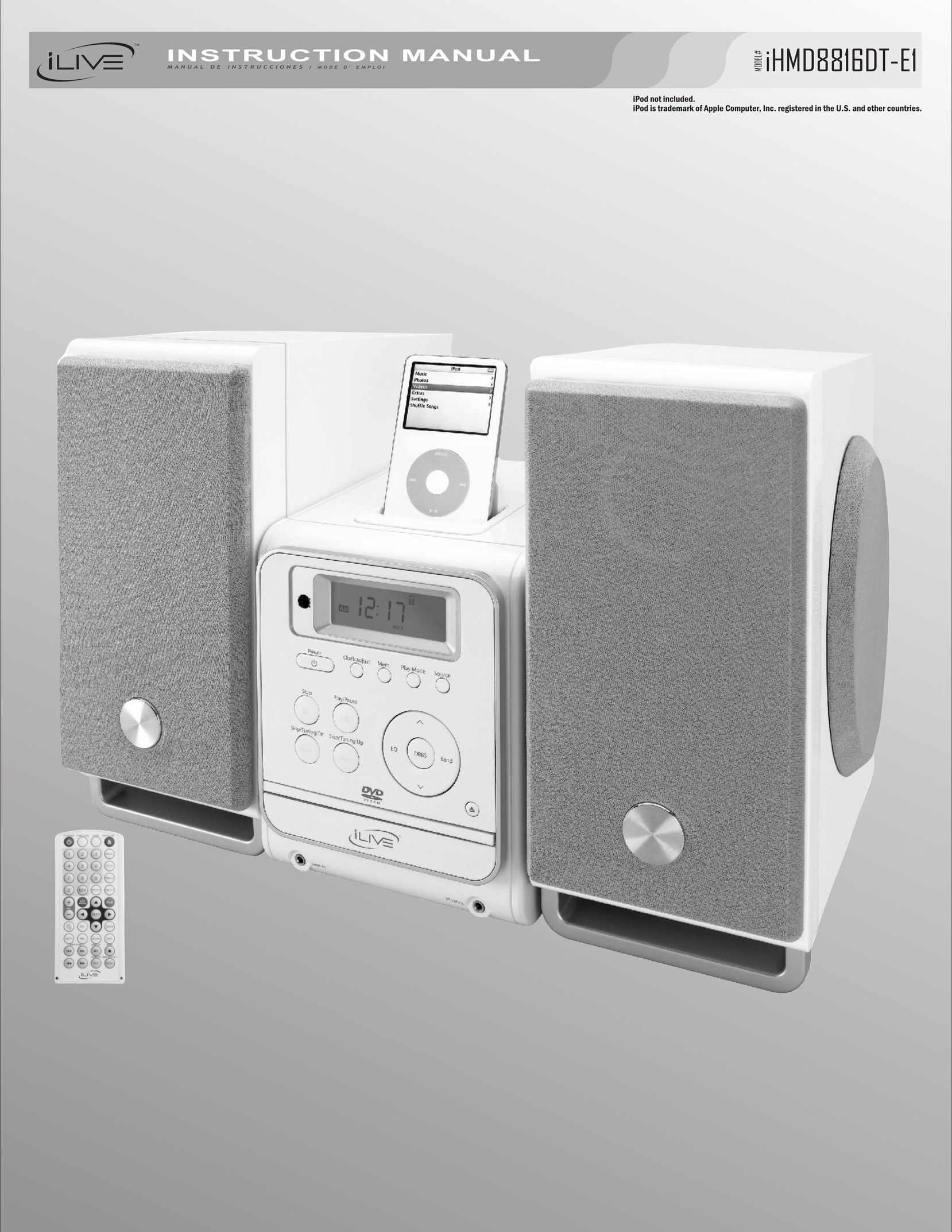 iLive iHMD8816DT-E1 Speaker System User Manual