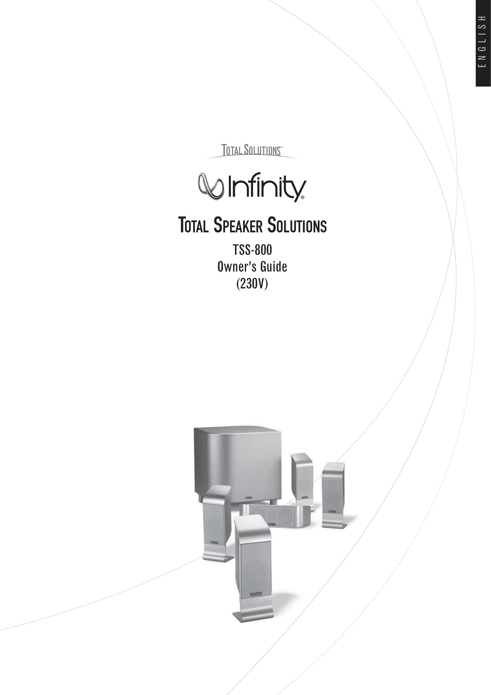 Infiniti Infinity Total Speaker Solutions Speaker System User Manual