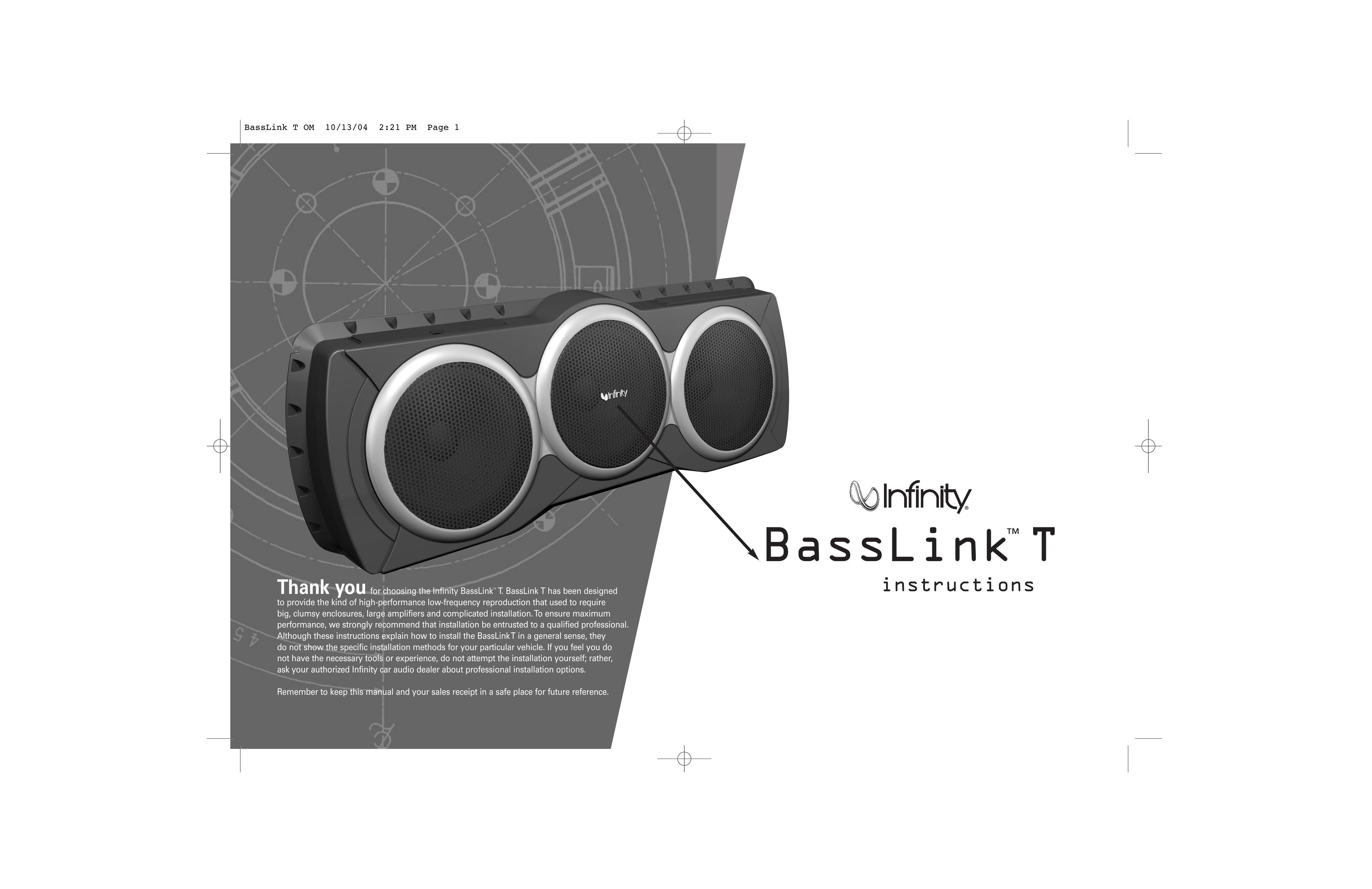 Infinity T Speaker System User Manual