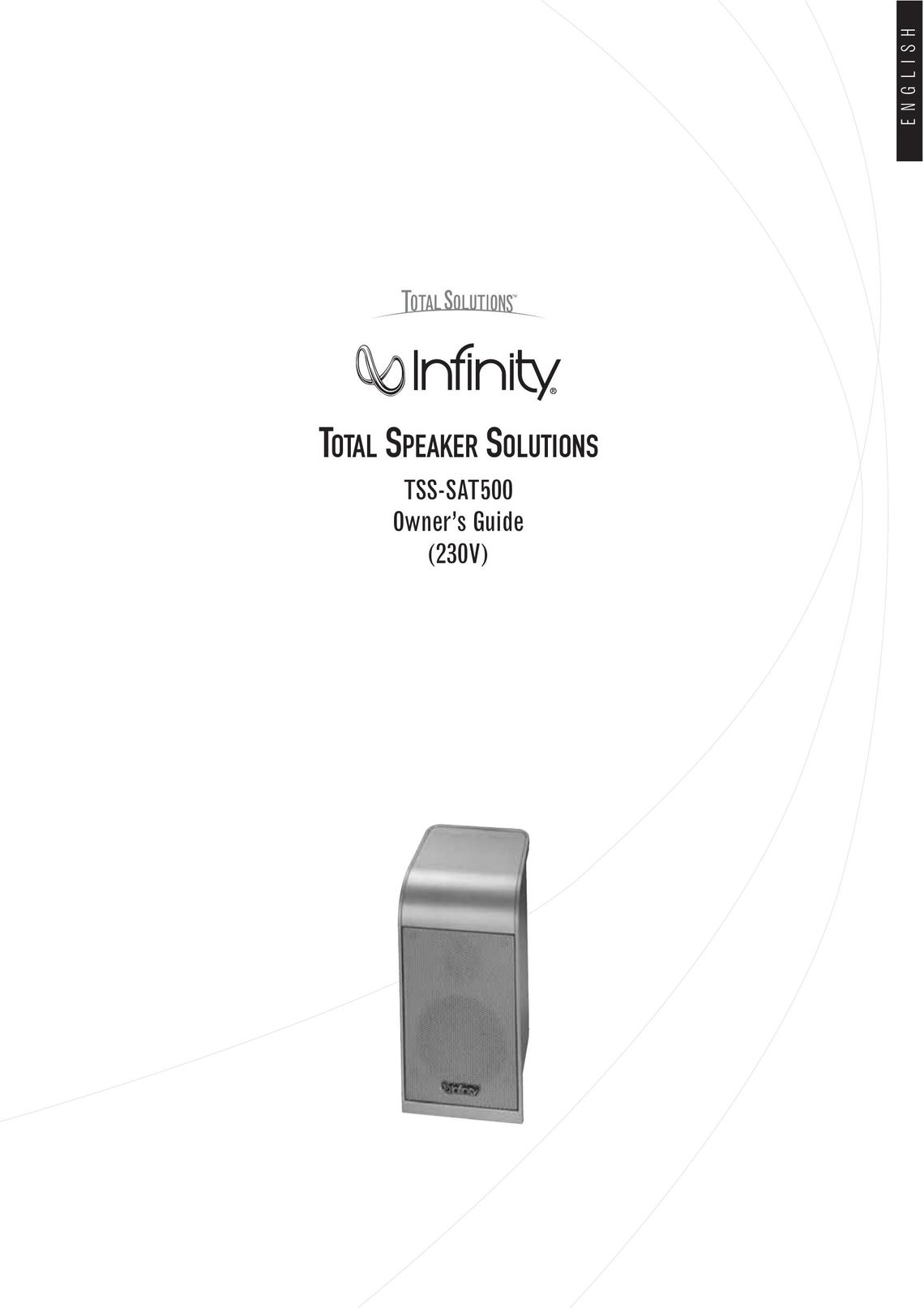 Infinity TSS-SAT500 Speaker System User Manual