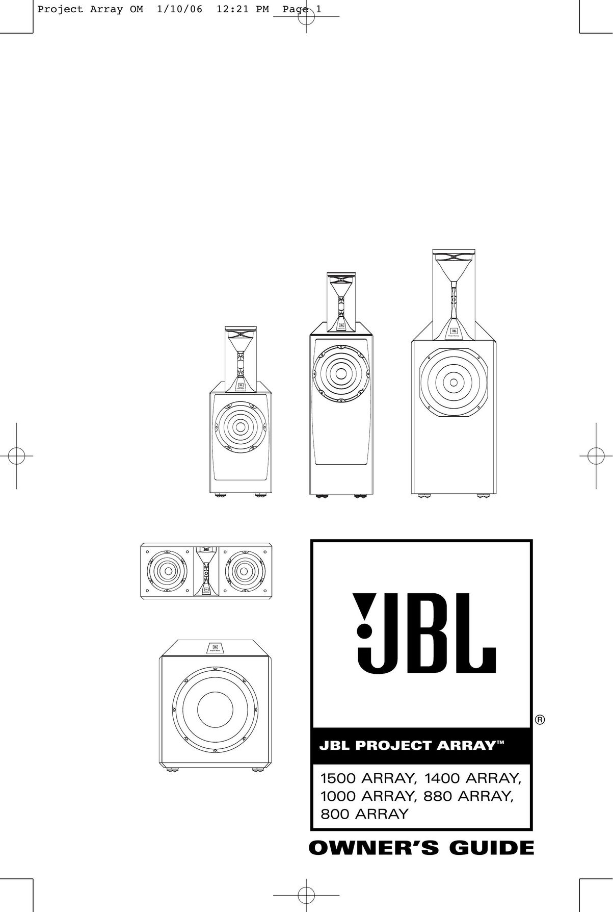JBL 1000 ARRAY Speaker System User Manual