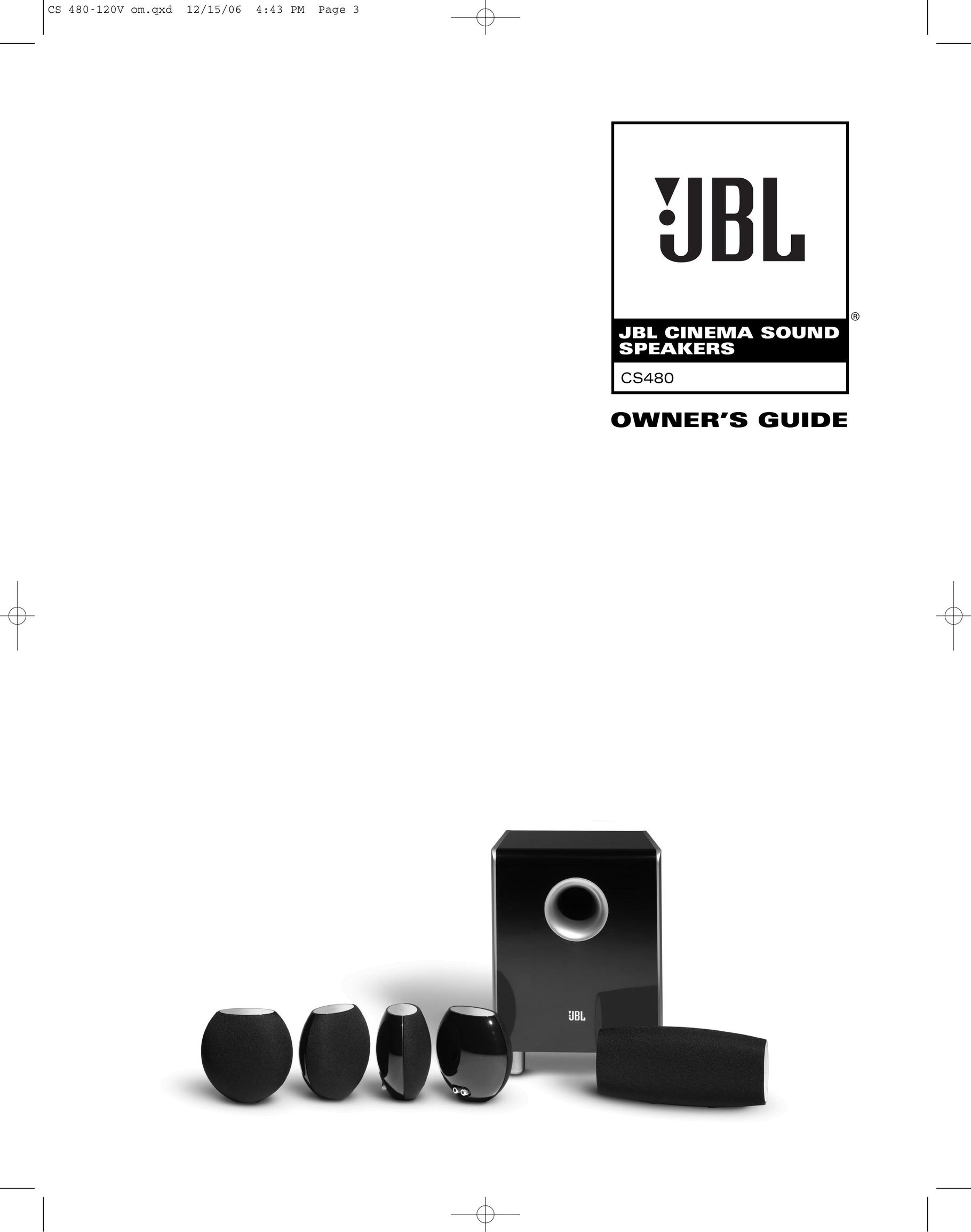 JBL CS480 Speaker System User Manual