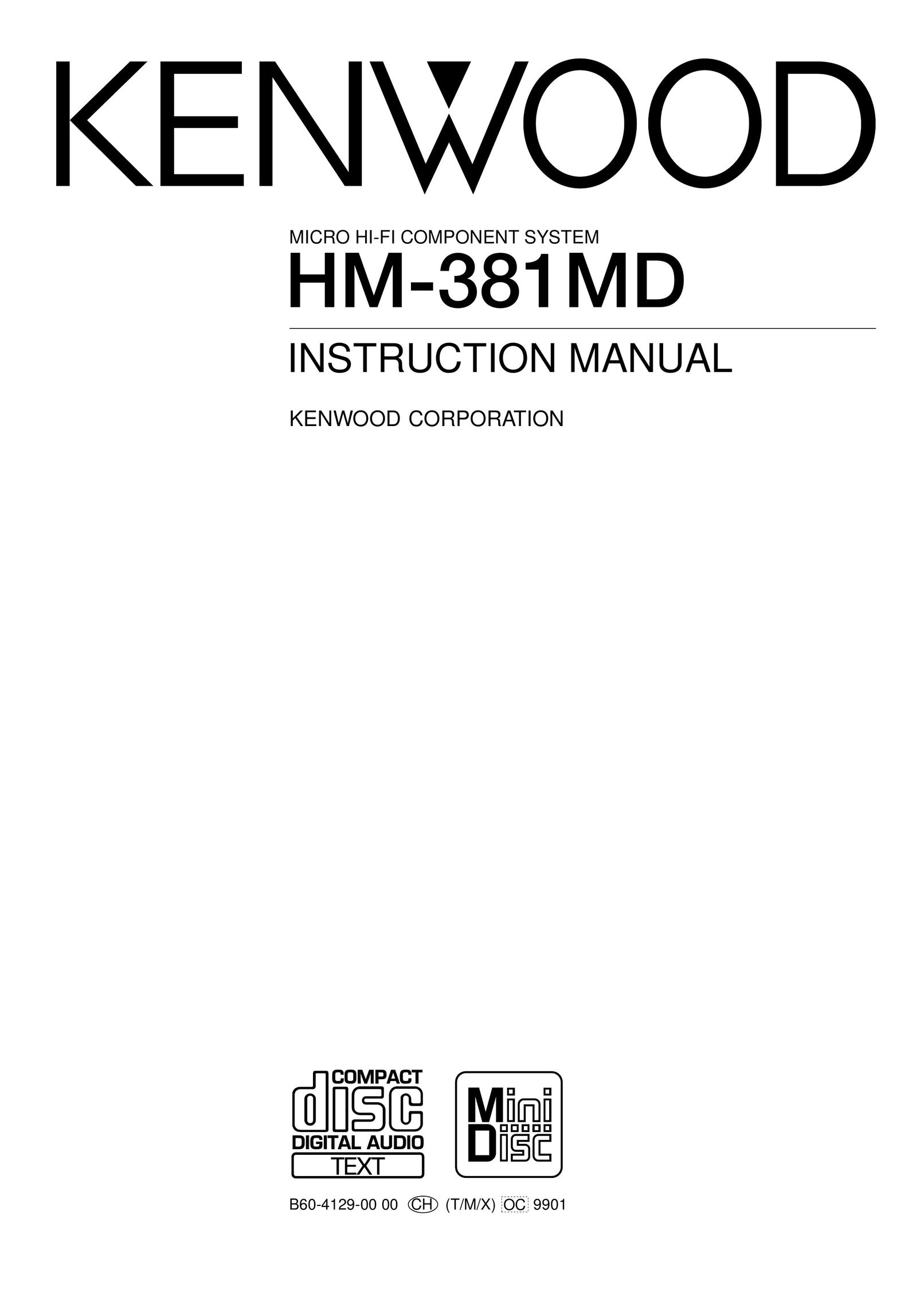 Kenwood HM-381MD Speaker System User Manual
