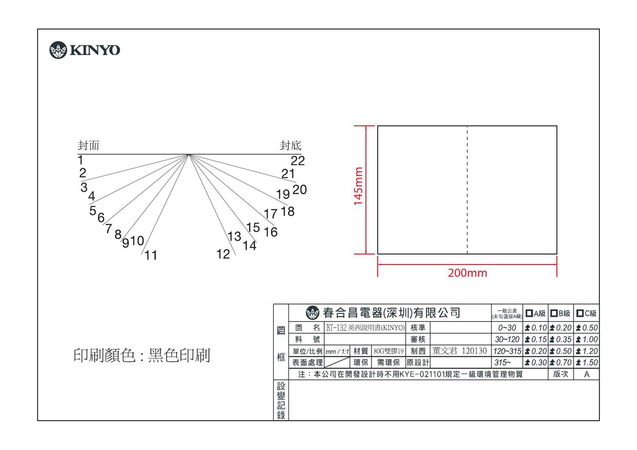 Kinyo BT132 Speaker System User Manual