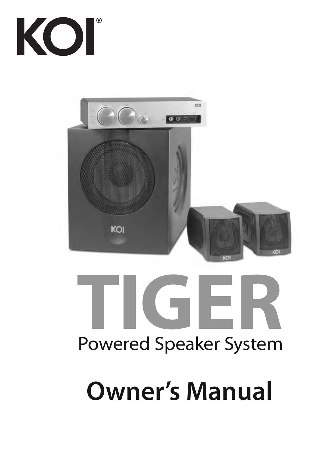 KOI TIGER Powered Speaker System Speaker System User Manual