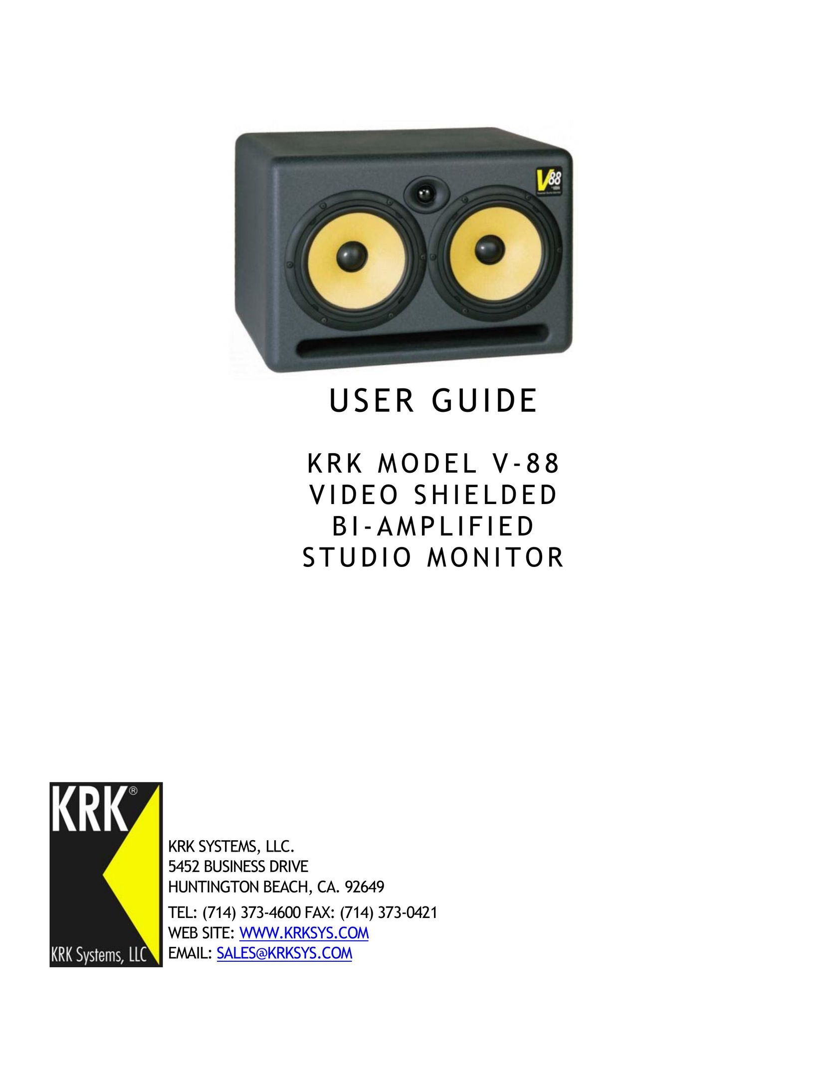 KRK V-88 Speaker System User Manual