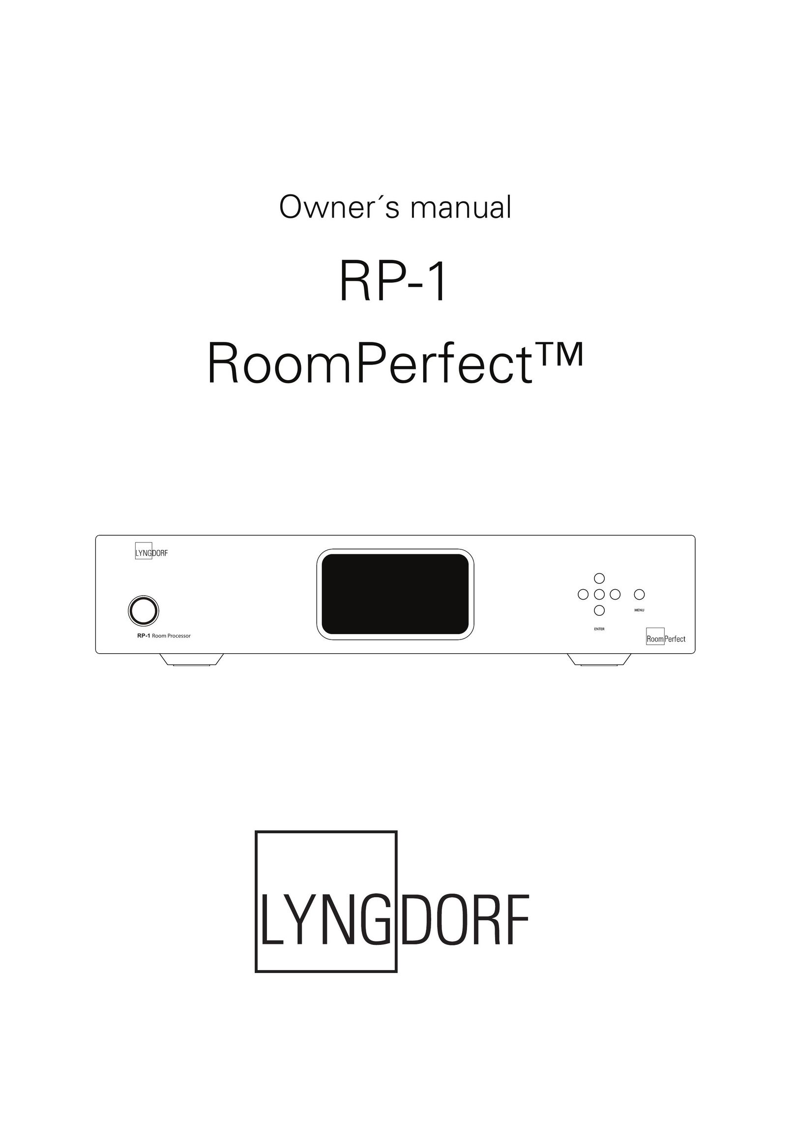 Lyngdorf Audio RP-1 Speaker System User Manual