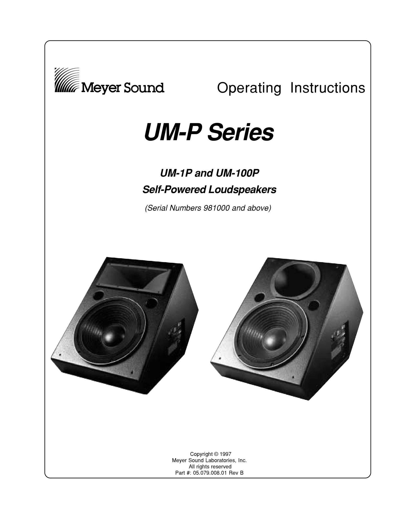 Meyer Sound UM-1P Speaker System User Manual