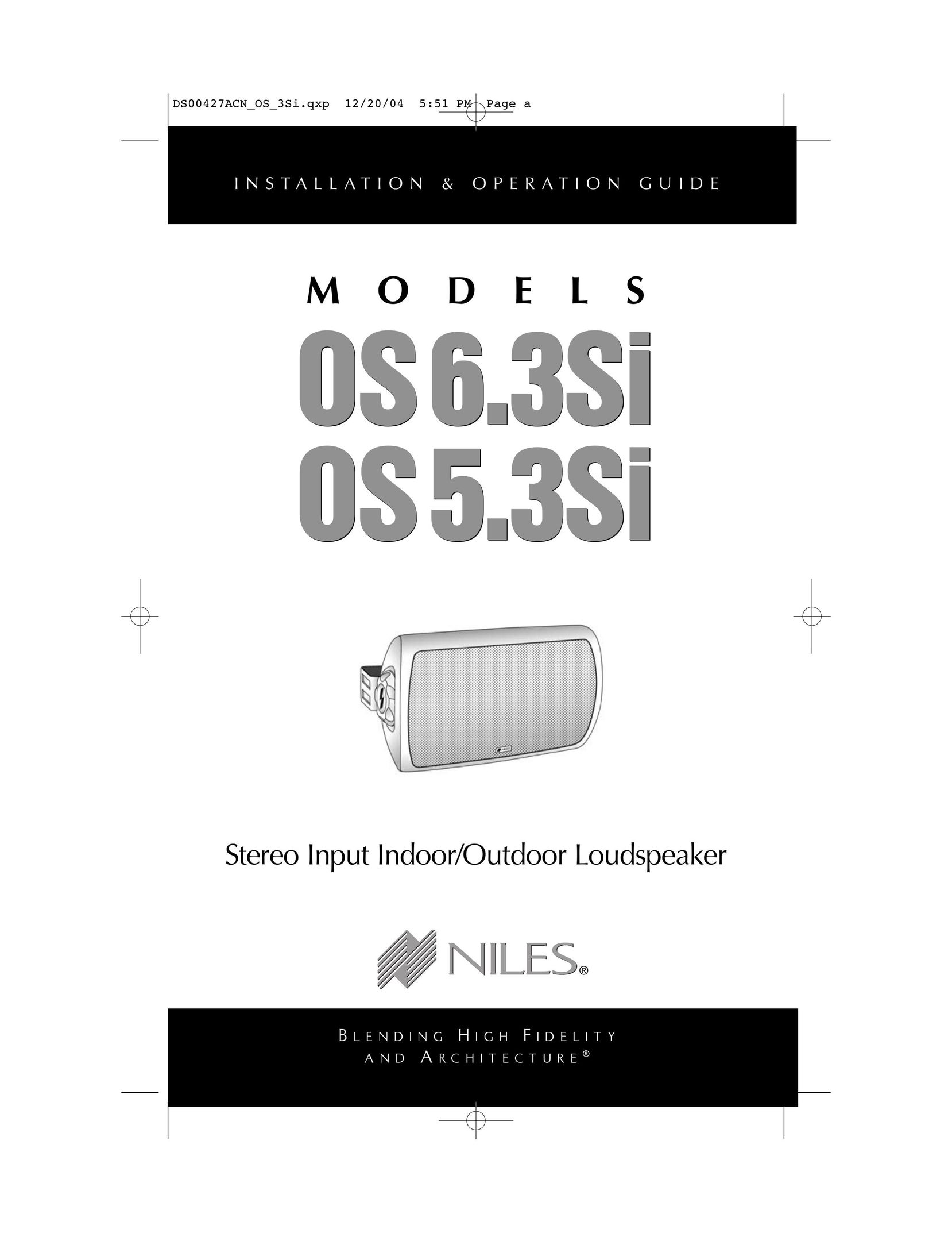 Niles Audio OS5.3SI Speaker System User Manual