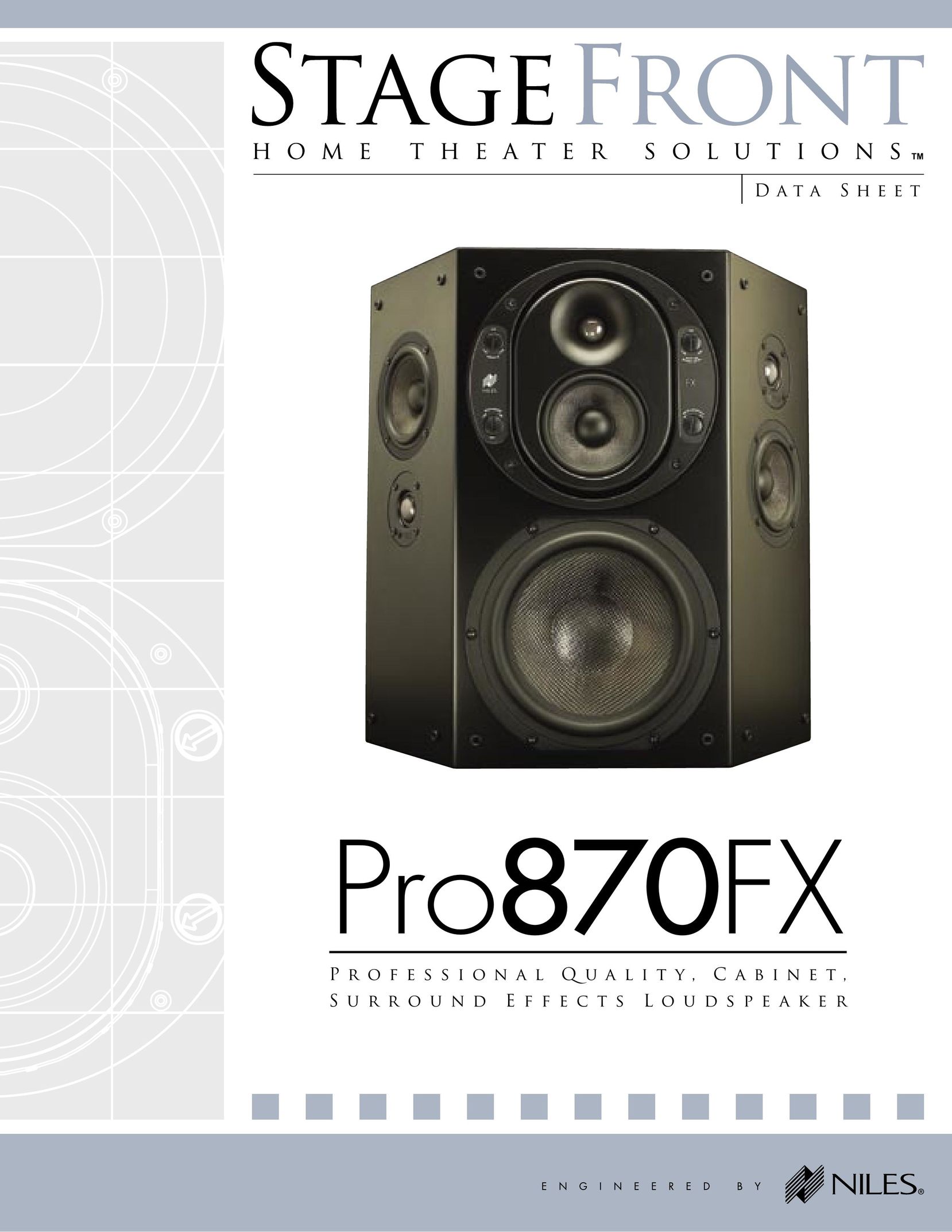 Niles Audio Pro870FX Speaker System User Manual