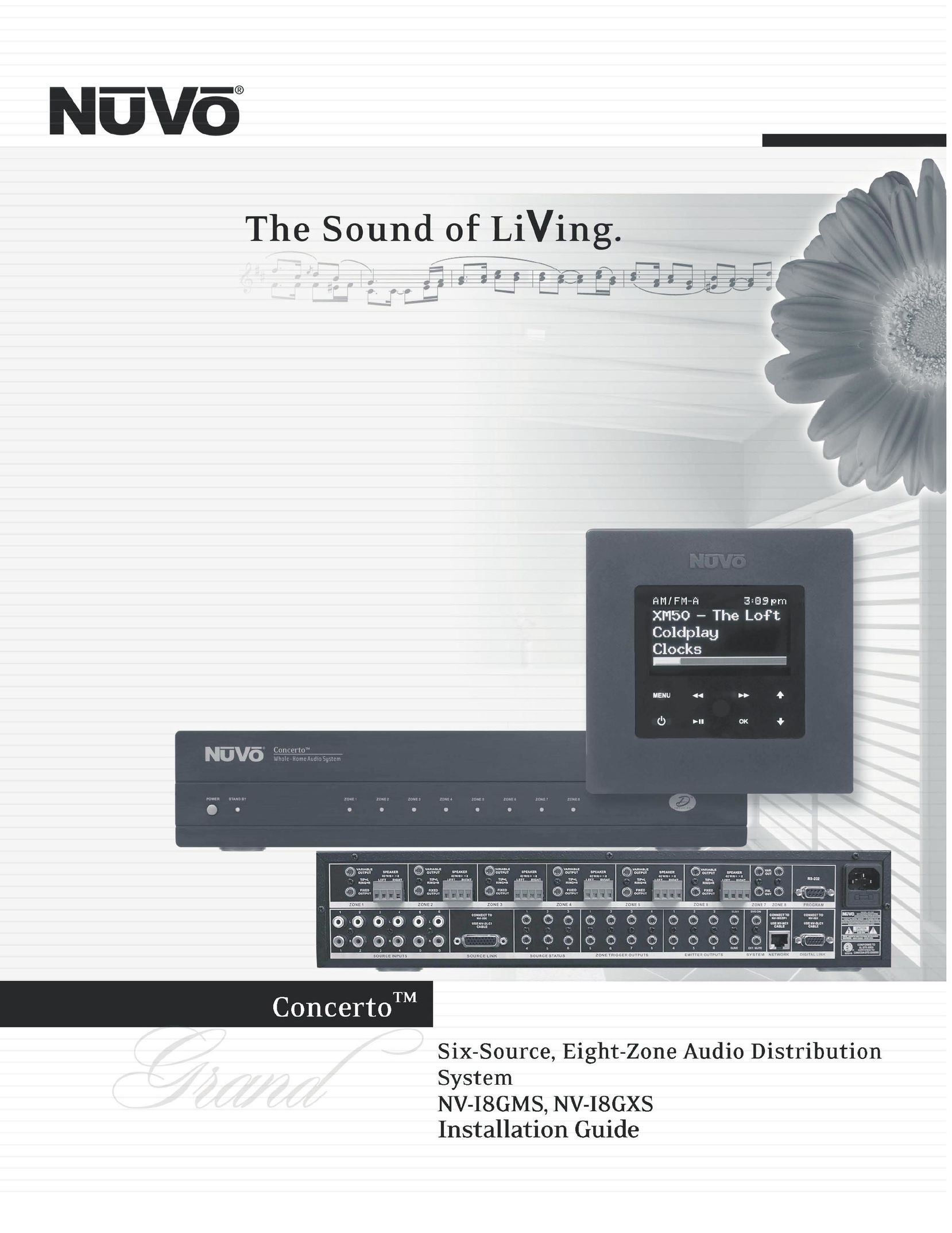 Nuvo NV-18GXS Speaker System User Manual