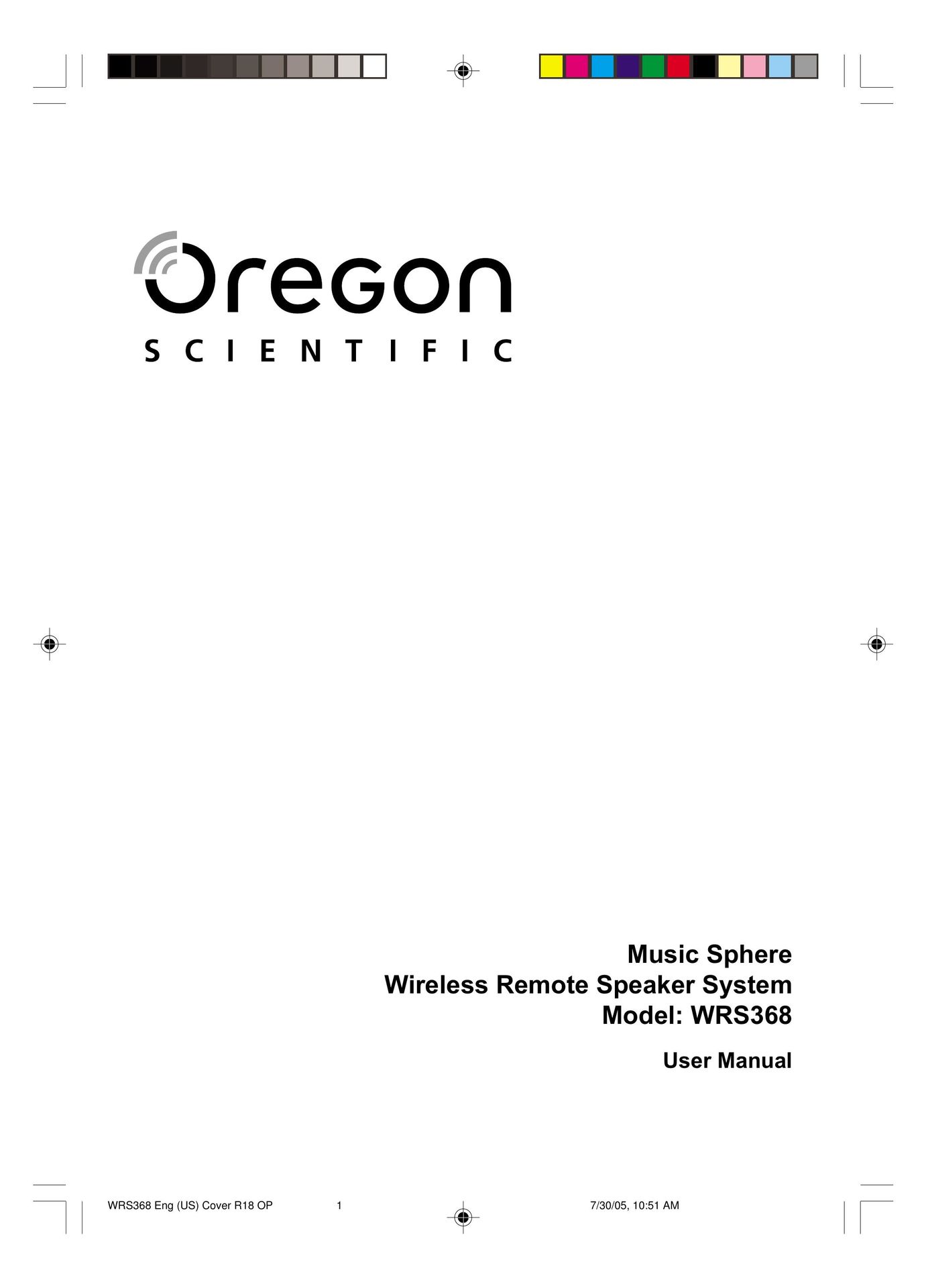 Oregon WRS368 Speaker System User Manual