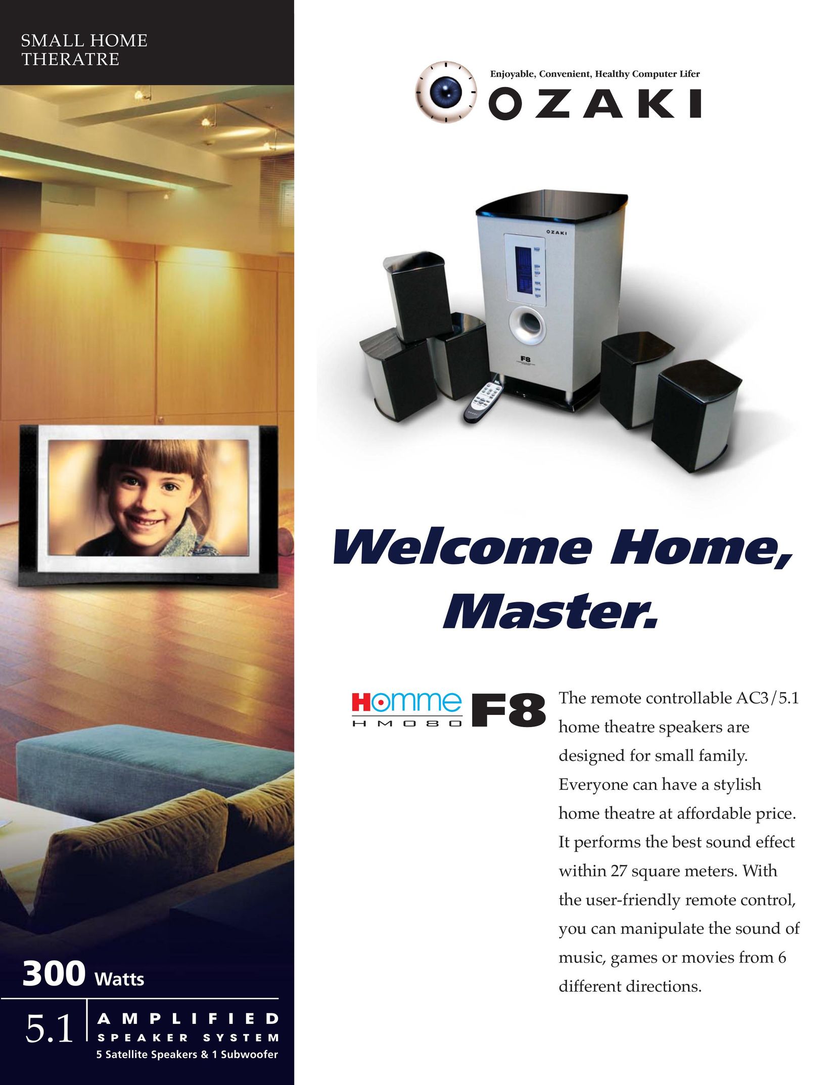 Ozaki Worldwide HM080 Speaker System User Manual
