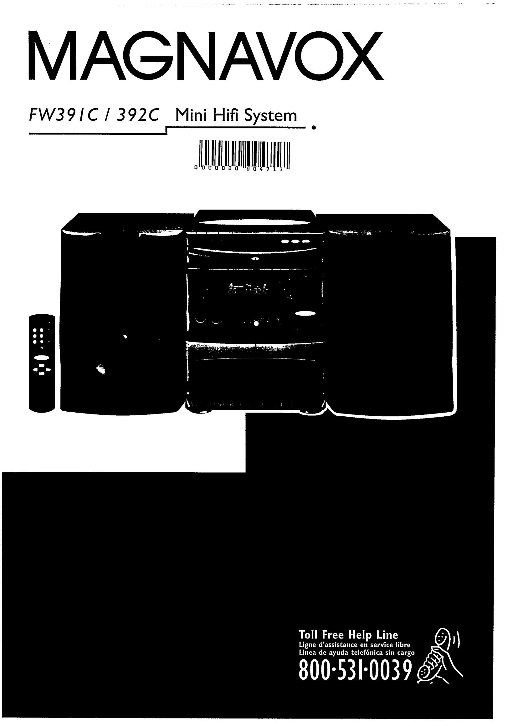 Philips FW391C Speaker System User Manual