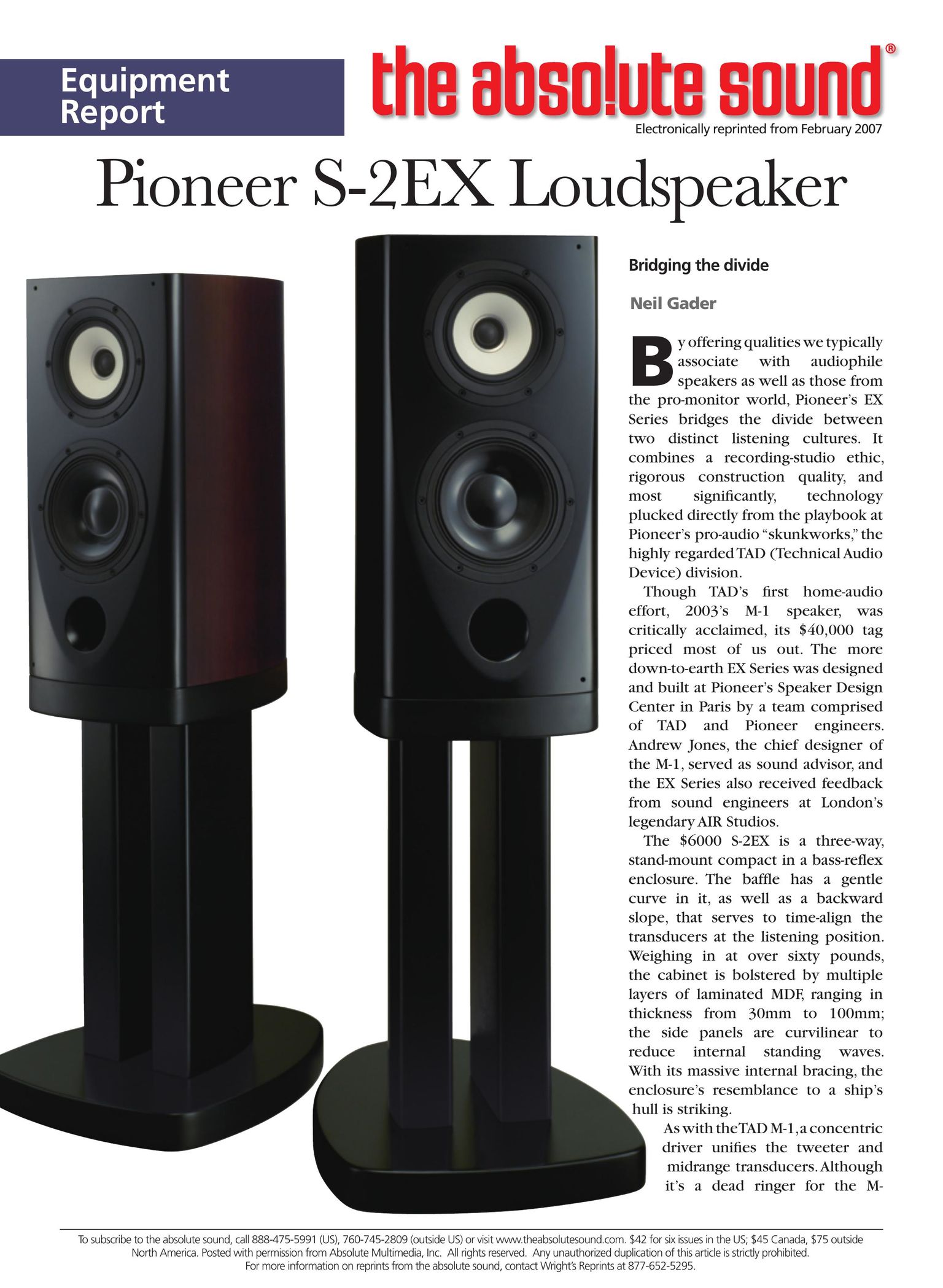 Pioneer S-2EX Speaker System User Manual