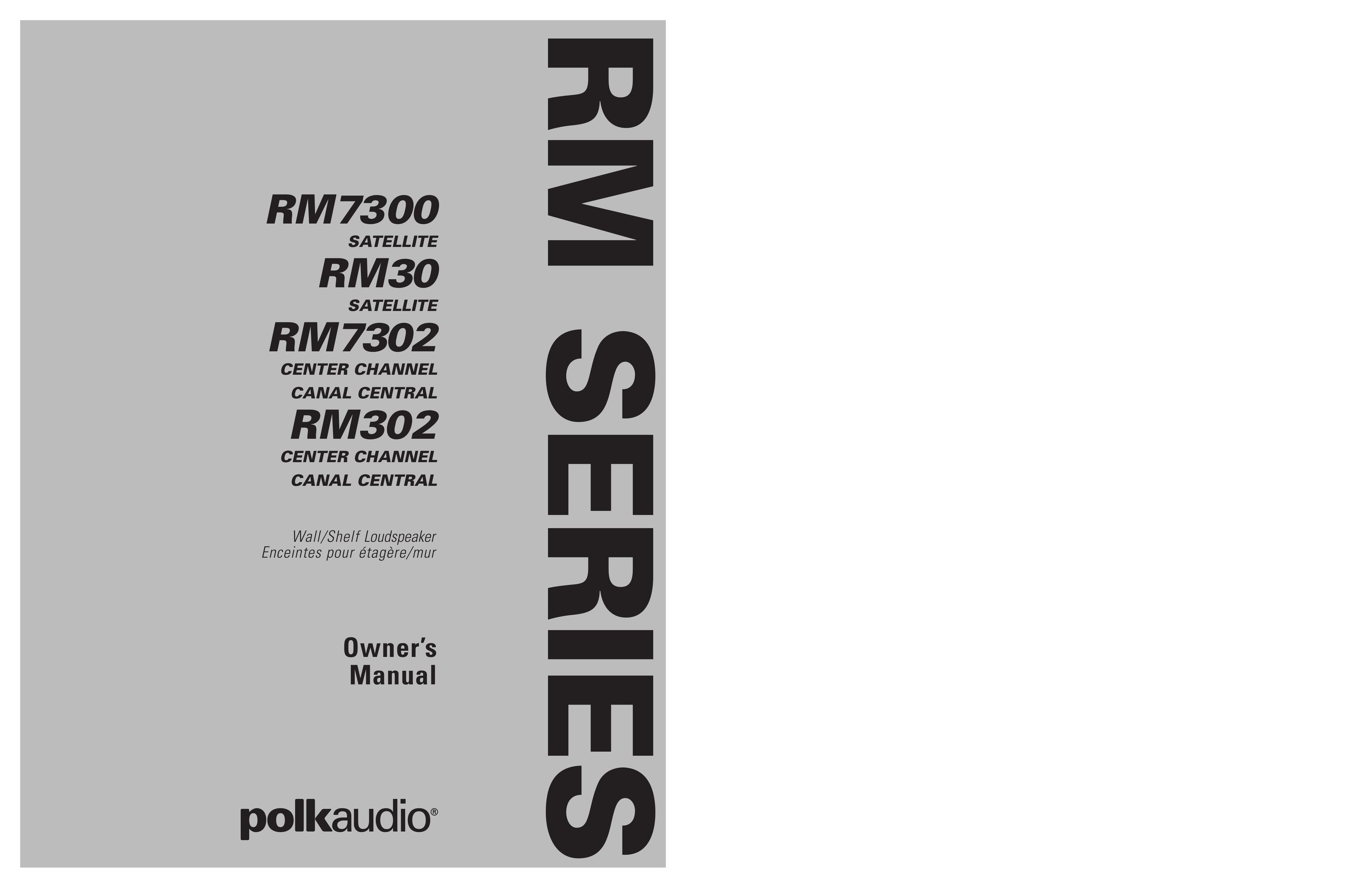 Polk Audio RM302 Speaker System User Manual