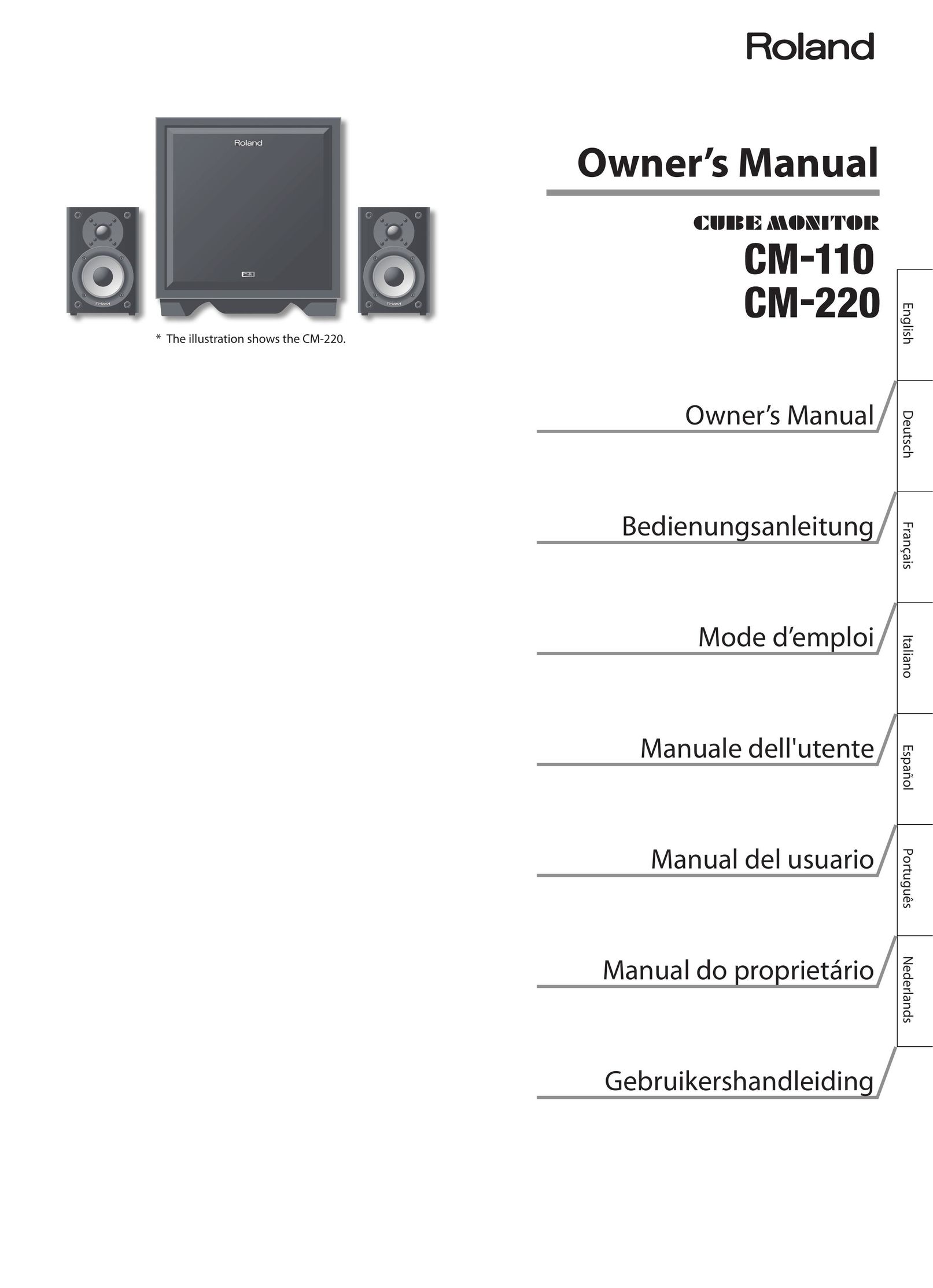 Roland cm110 Speaker System User Manual