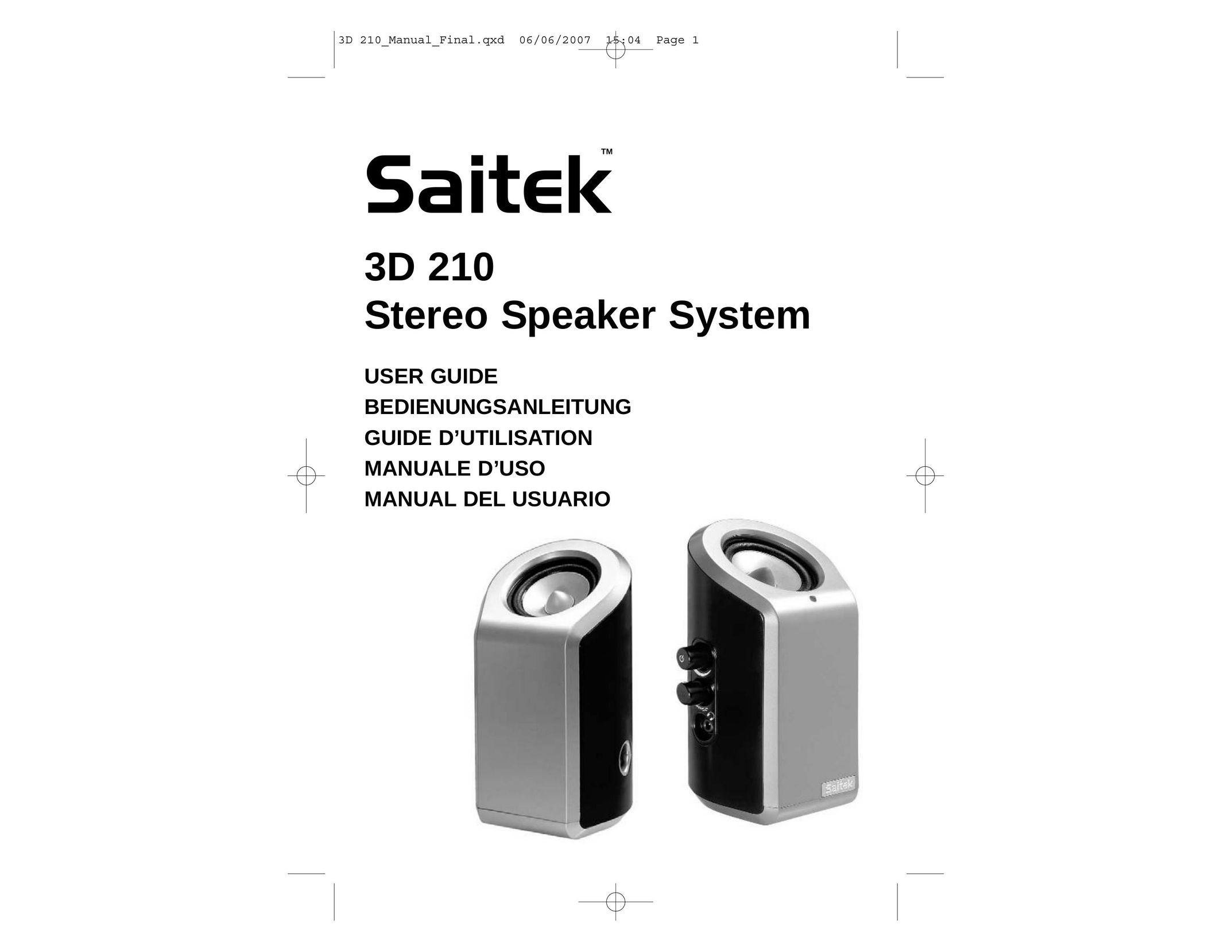 Saitek Stereo Speaker System Speaker System User Manual