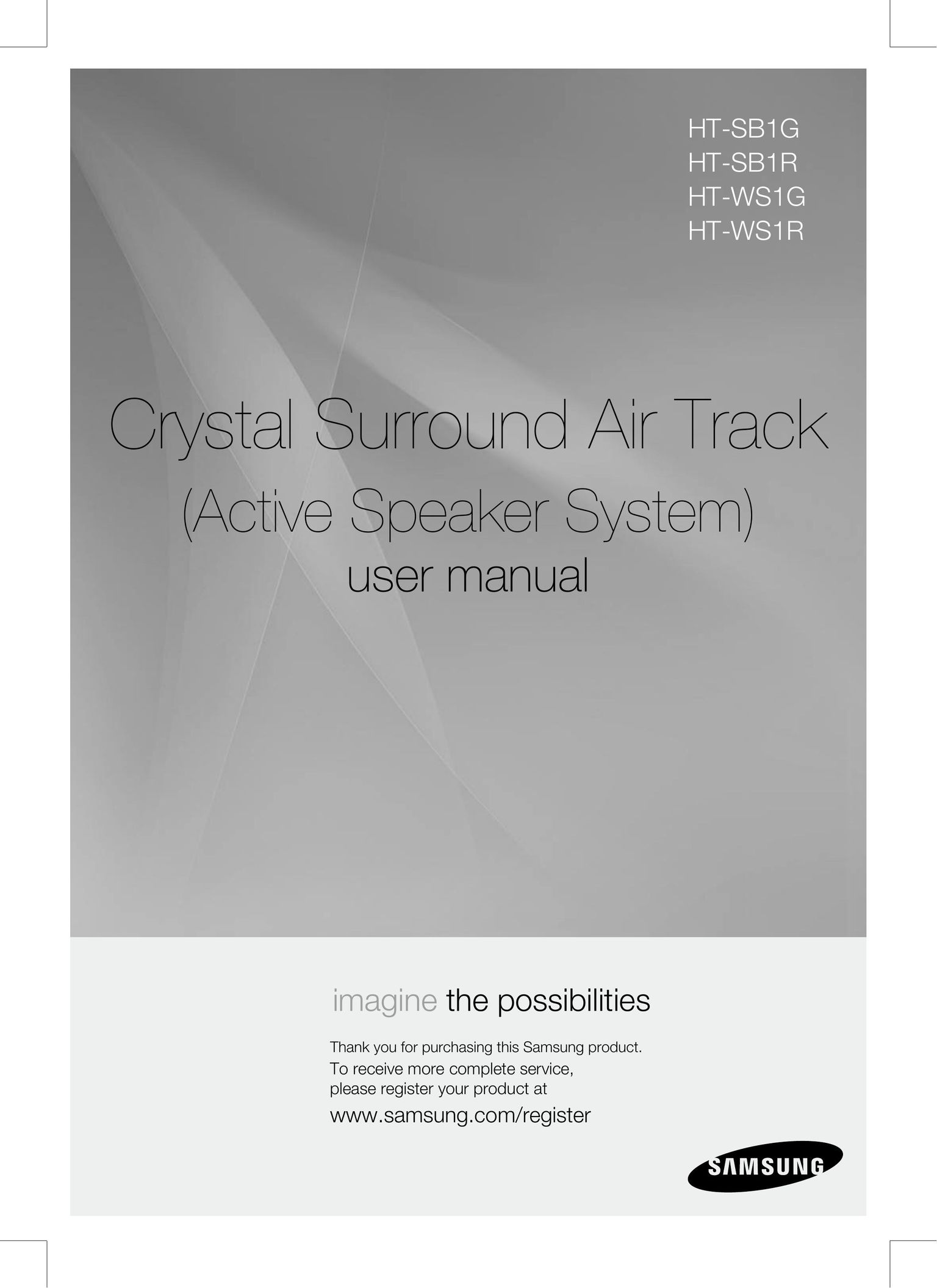 Samsung HT-SB1R Speaker System User Manual