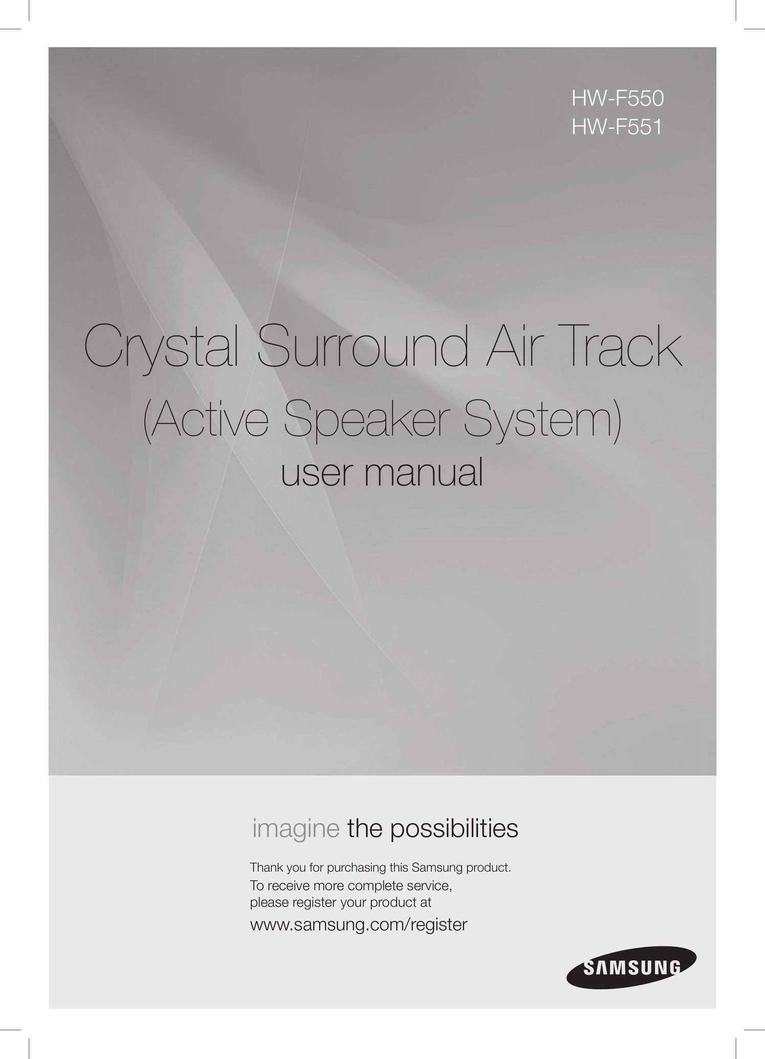 Samsung HW F550 Speaker System User Manual