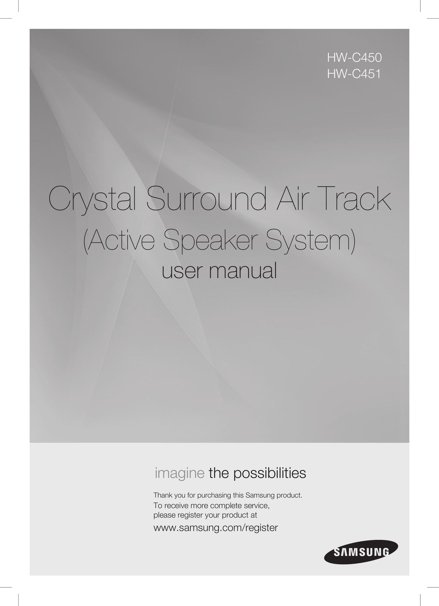 Samsung HW-C450 Speaker System User Manual