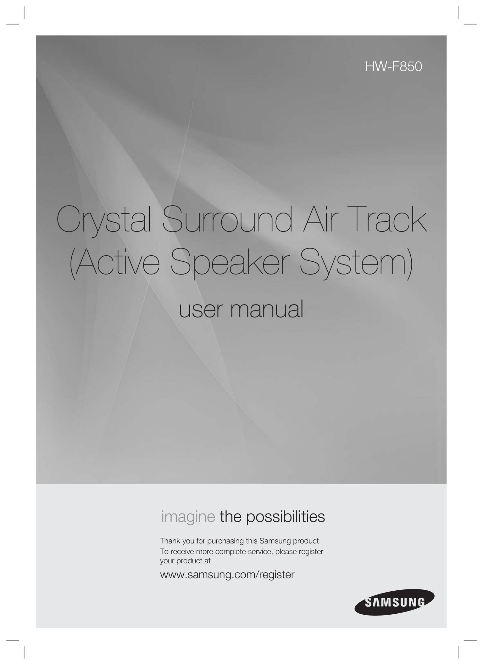 Samsung HW-F850/ZA Speaker System User Manual