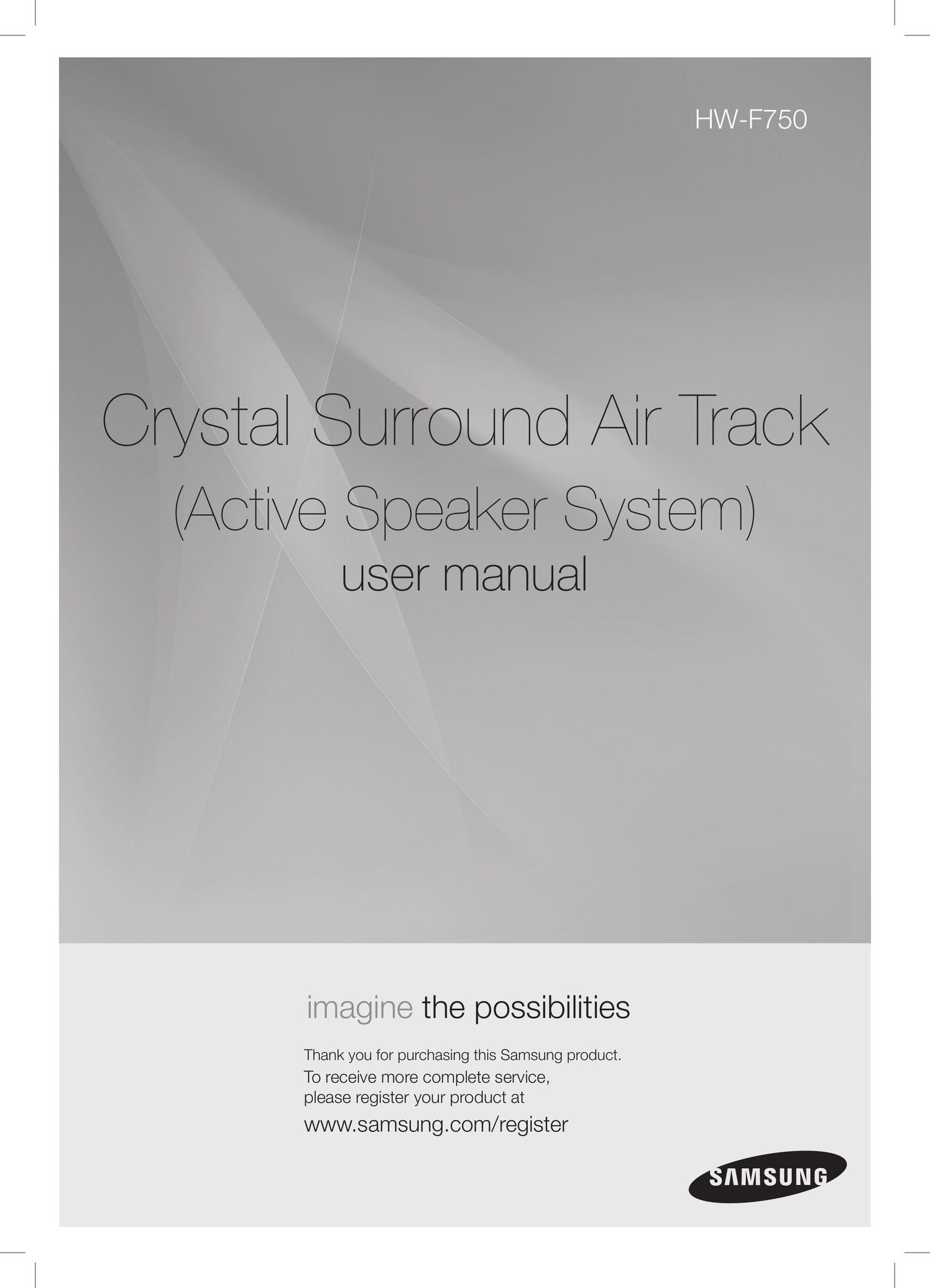 Samsung HWF750ZA Speaker System User Manual