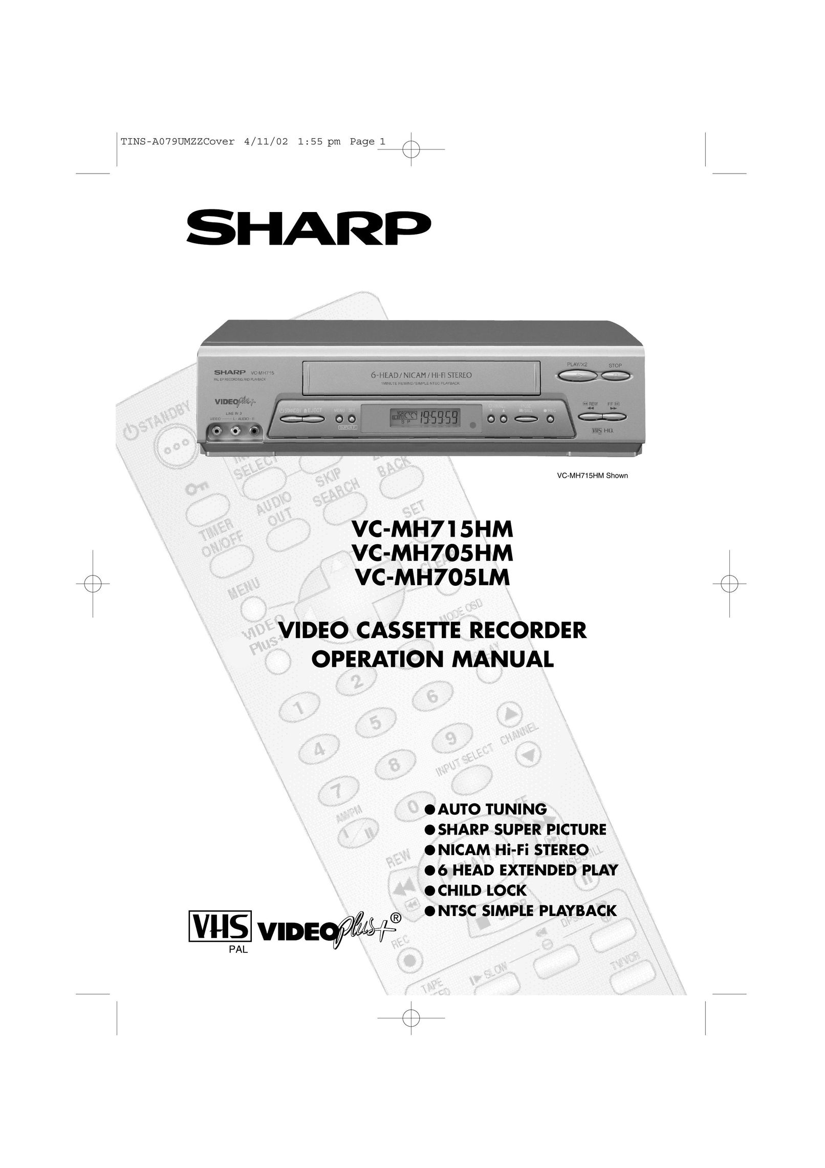 Sharp VC-MH715HM Speaker System User Manual