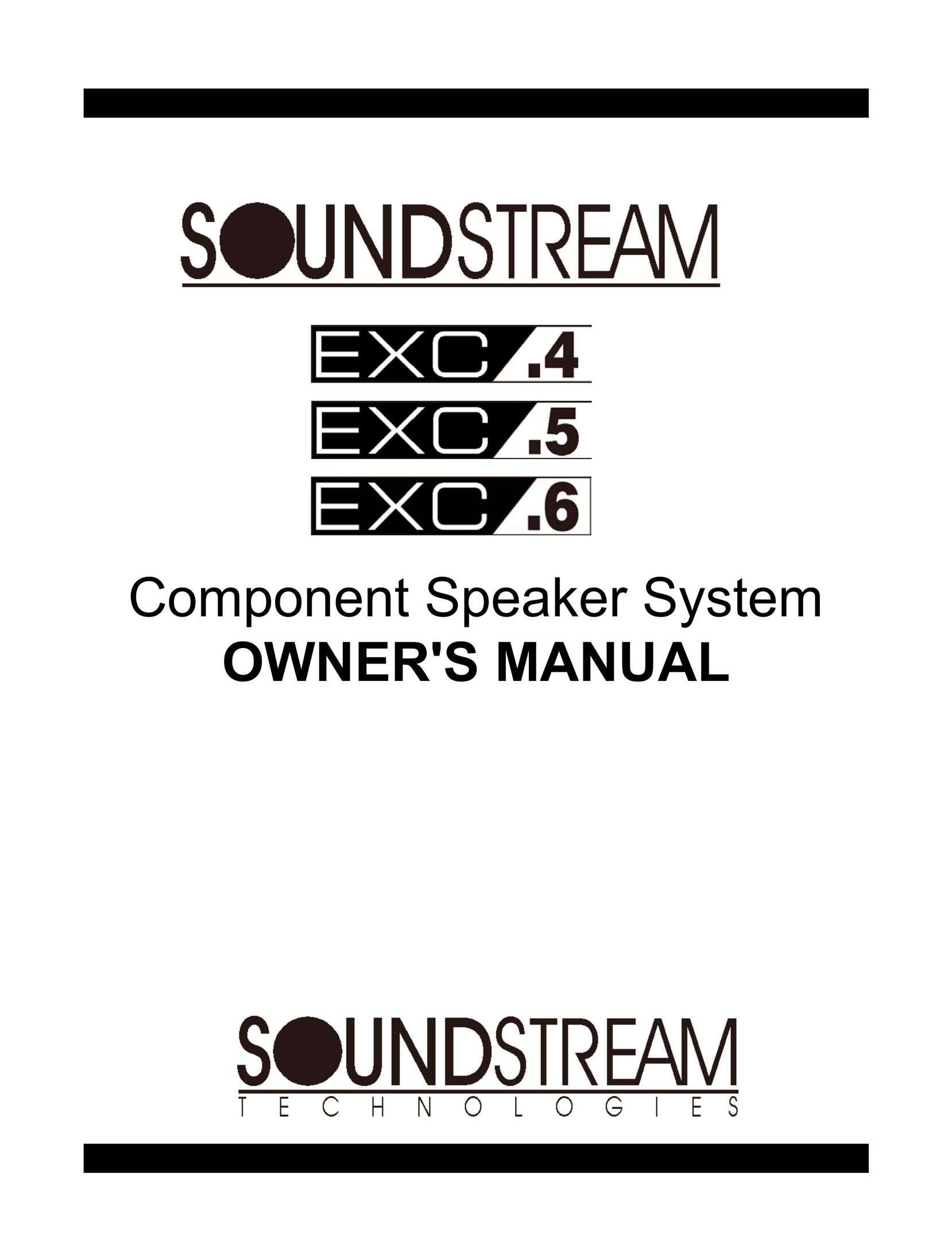 Soundstream Technologies EXC.4 Speaker System User Manual