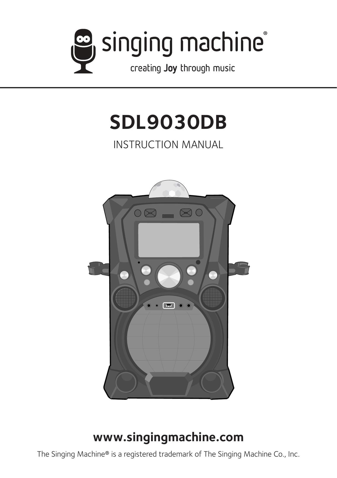 The Singing Machine SDL9030DB Speaker System User Manual