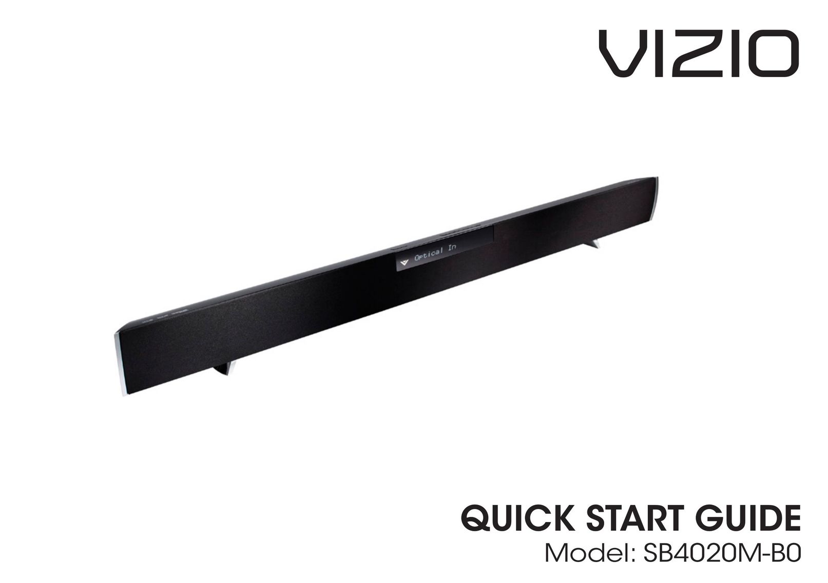 Vizio SB4020M-B0 Speaker System User Manual