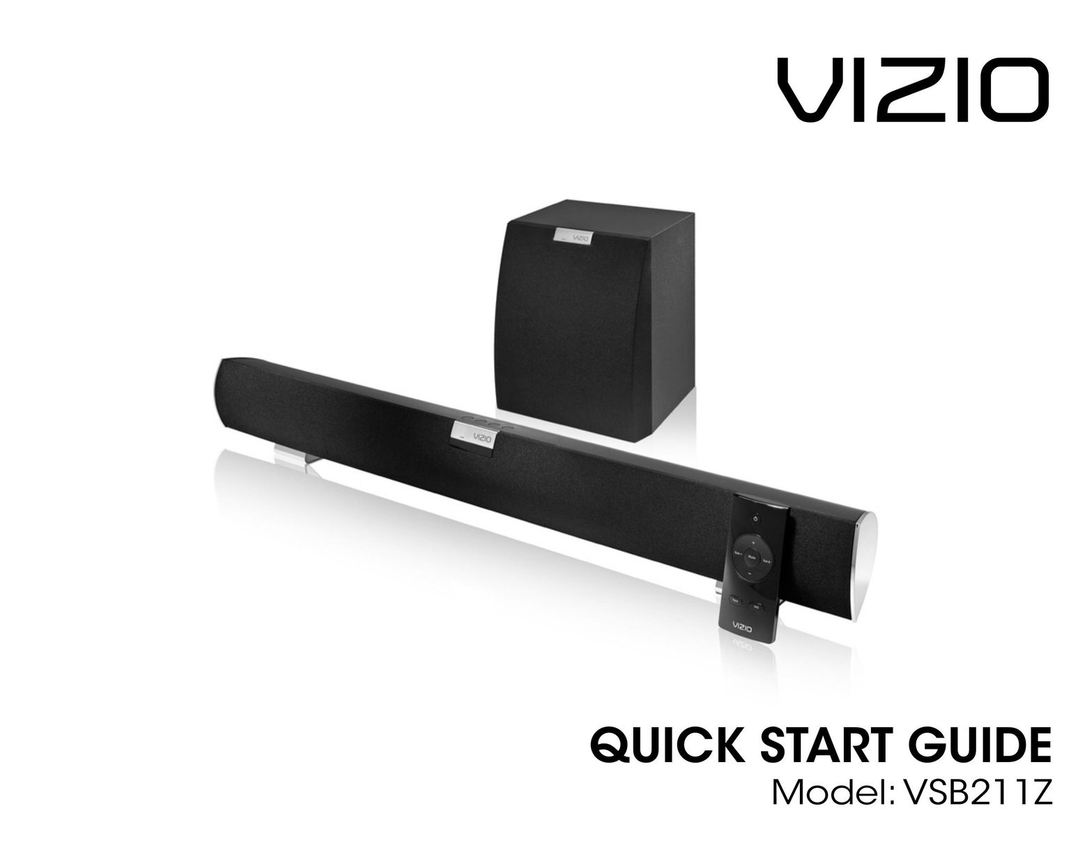 Vizio VSB211Z Speaker System User Manual