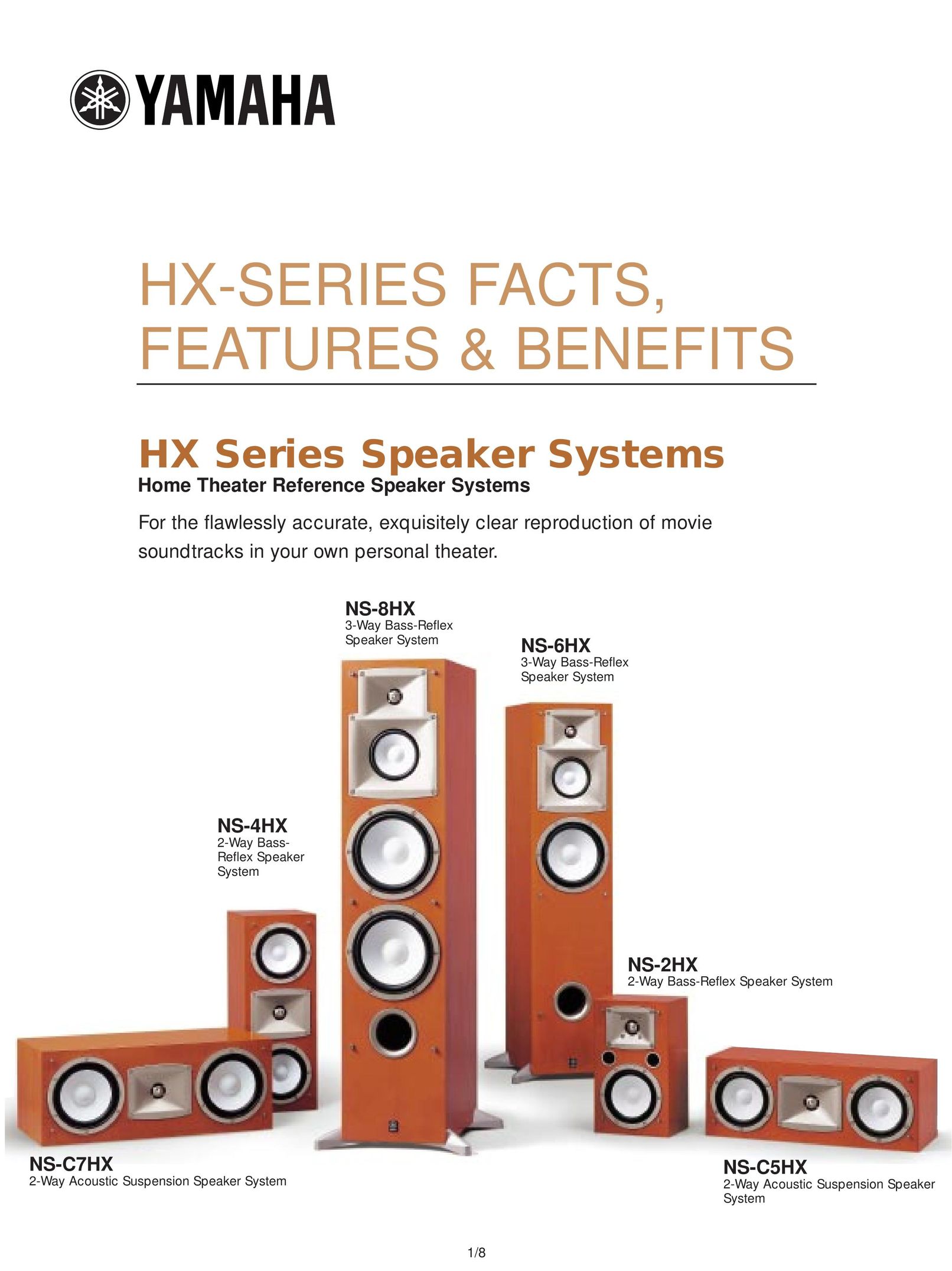 Yamaha NS-8HX Speaker System User Manual
