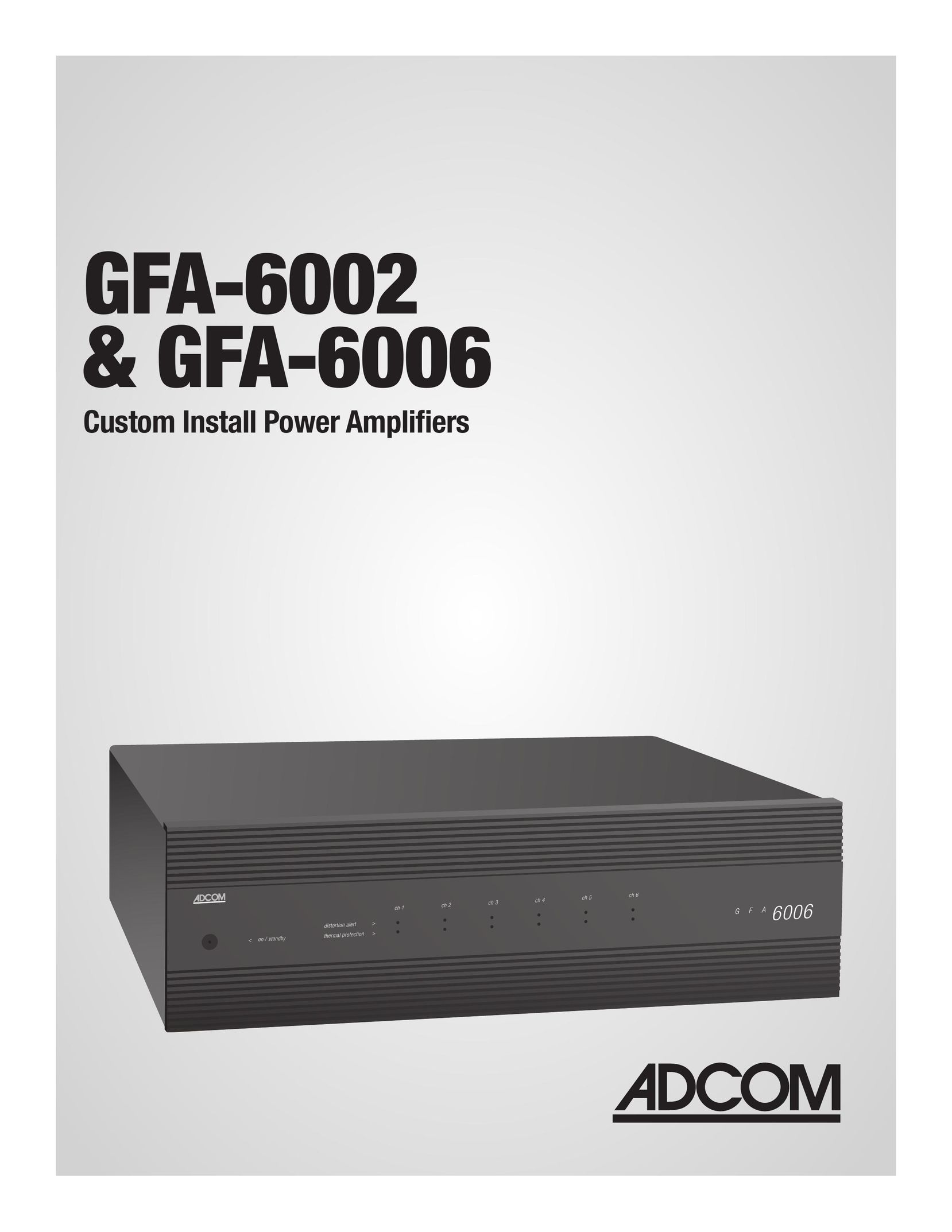 Adcom GFA-6002 Stereo Amplifier User Manual