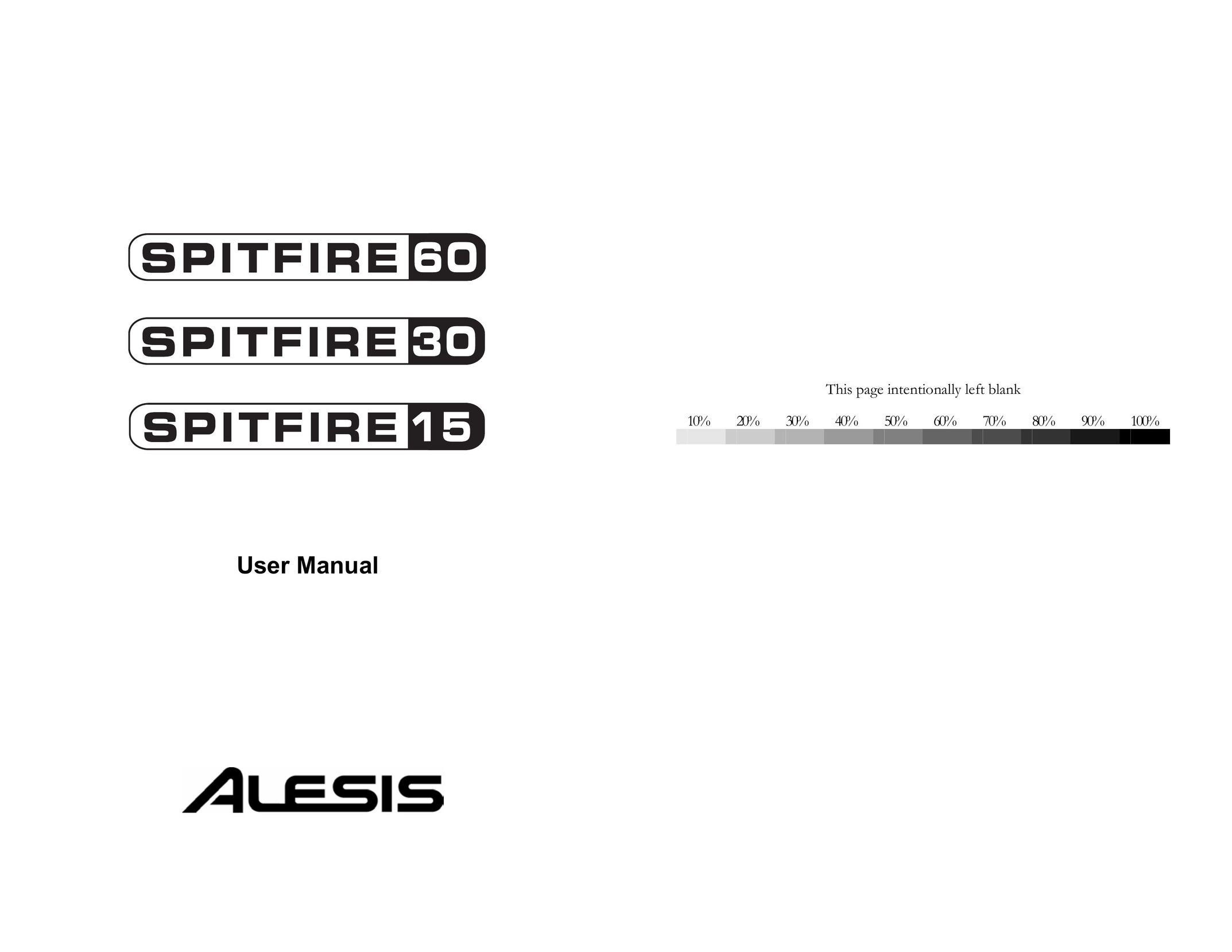 Alesis Spitfire 30 Stereo Amplifier User Manual