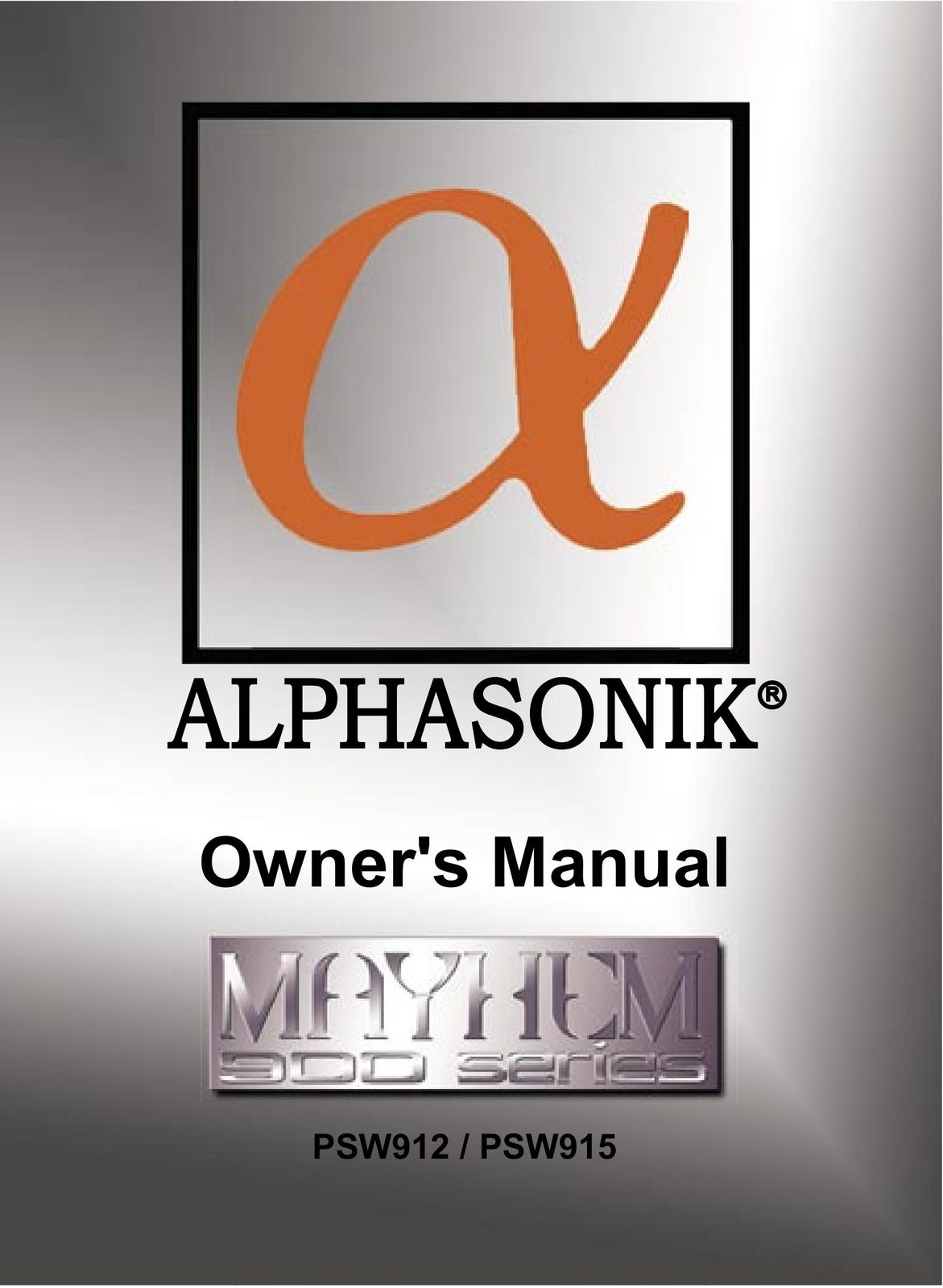 Alphasonik PSW912 Stereo Amplifier User Manual