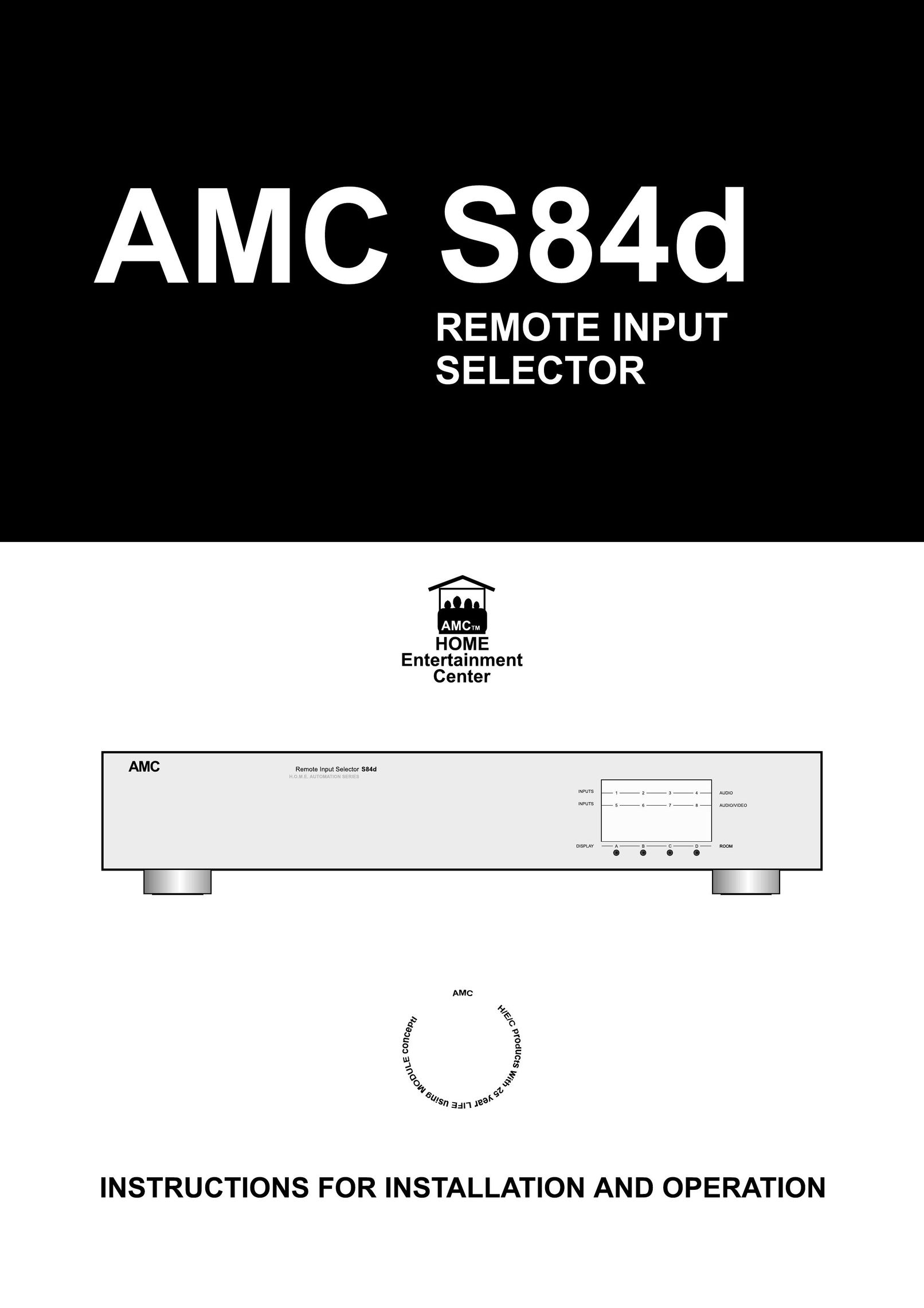 AMC S84d Stereo Amplifier User Manual