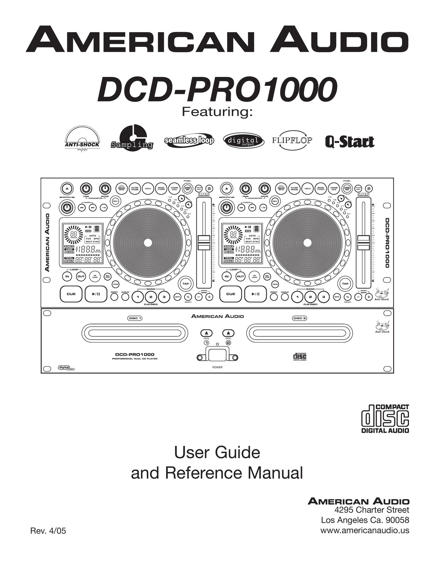 American Audio DCD-PRO1000 Stereo Amplifier User Manual