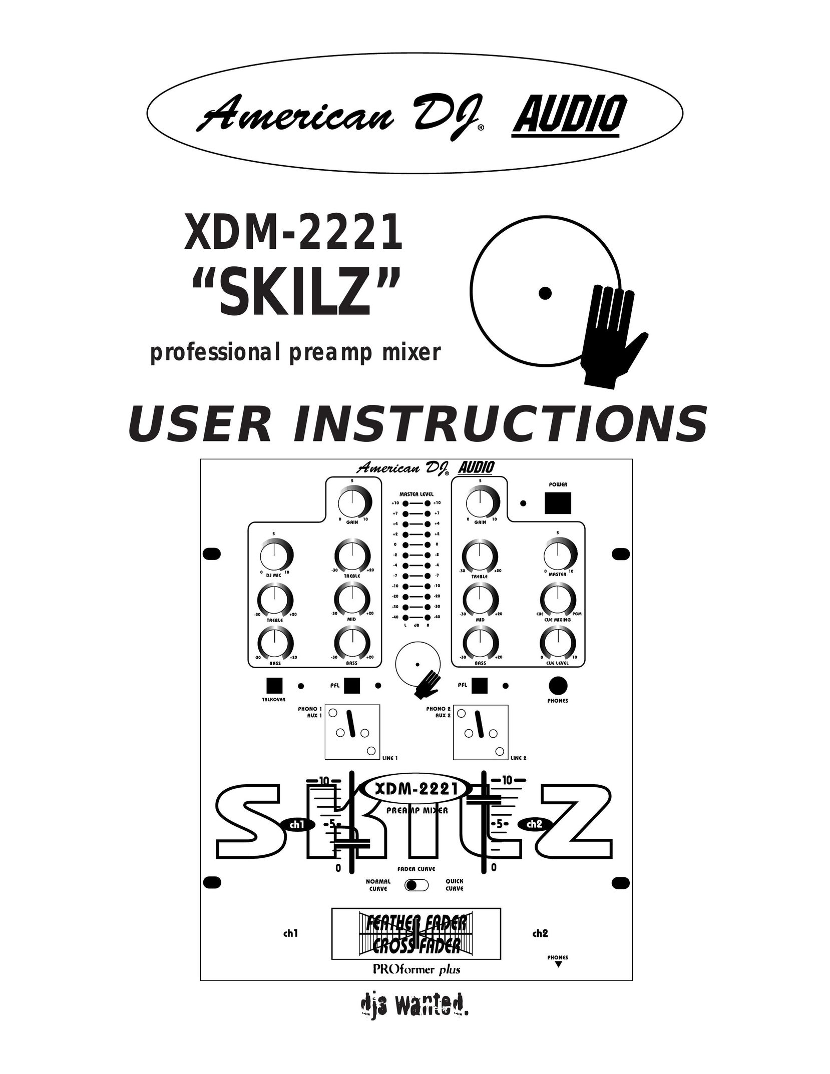 American Audio XDM-2221 Stereo Amplifier User Manual
