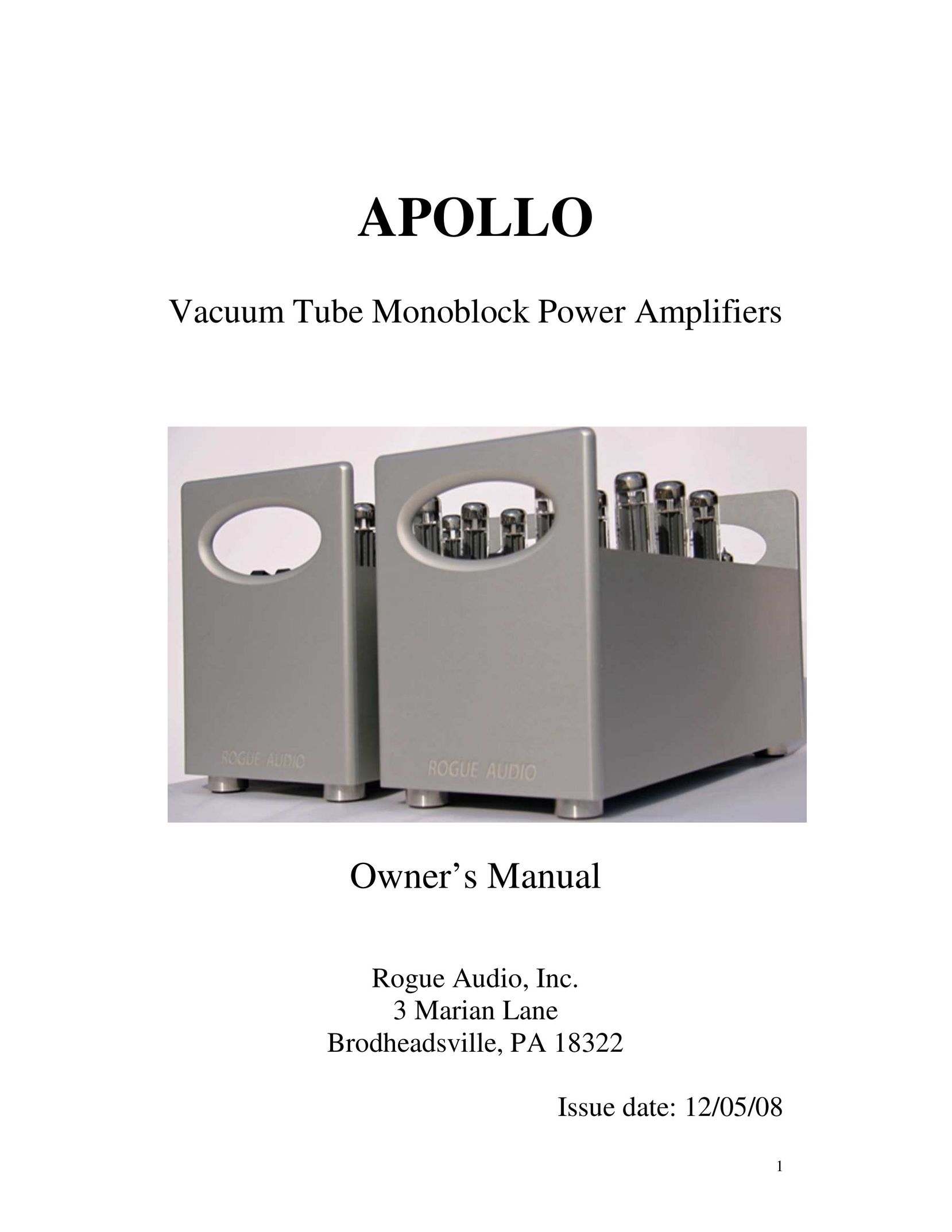 Apollo 645-062 Stereo Amplifier User Manual