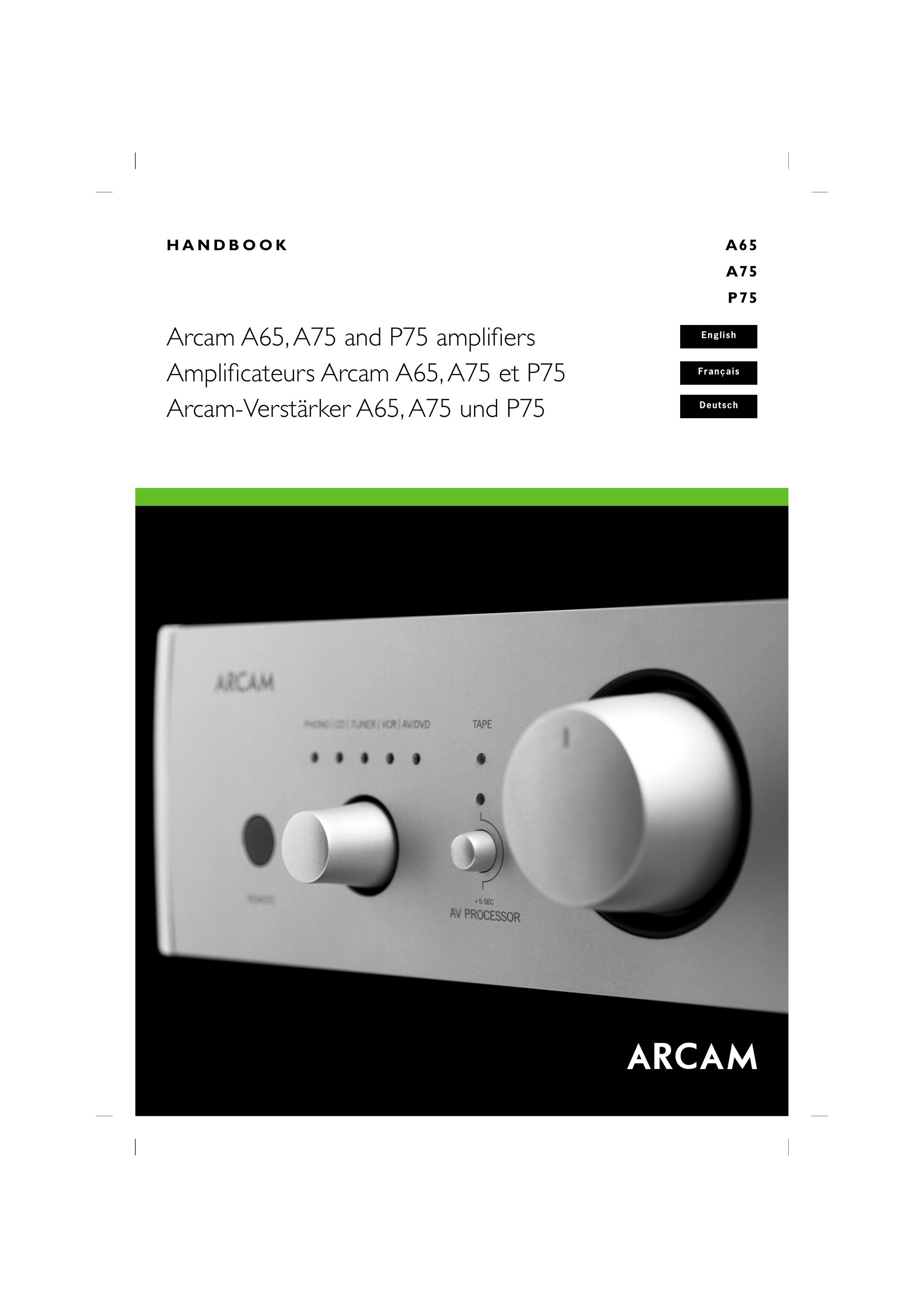 Arcam A75 Stereo Amplifier User Manual