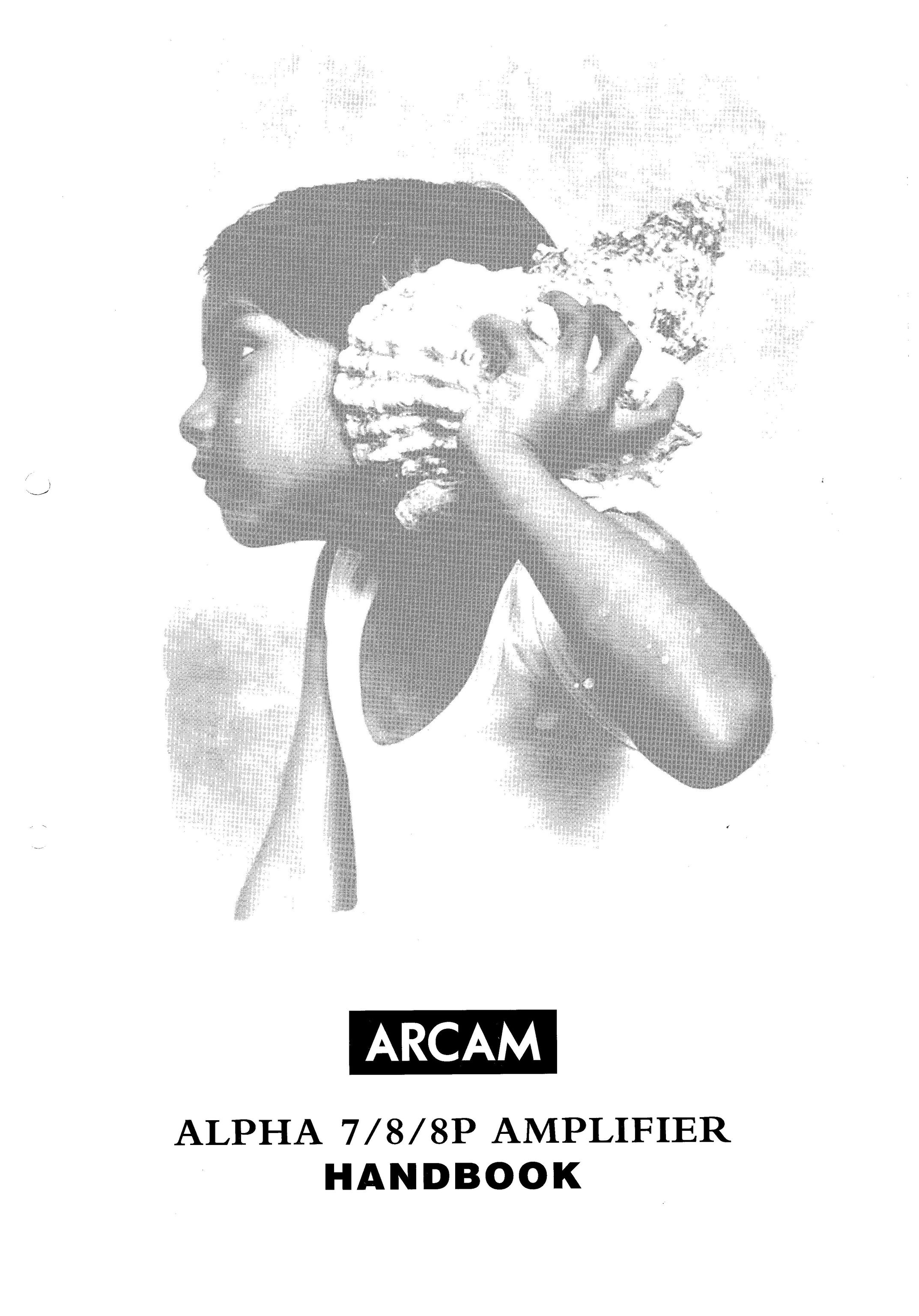 Arcam Alpha 8 Stereo Amplifier User Manual
