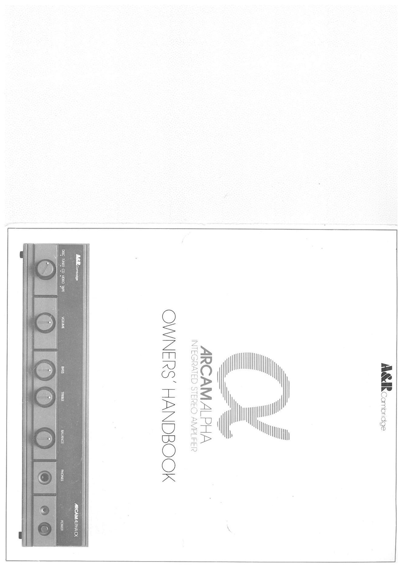 Arcam Integrated Stereo Amplifier Stereo Amplifier User Manual